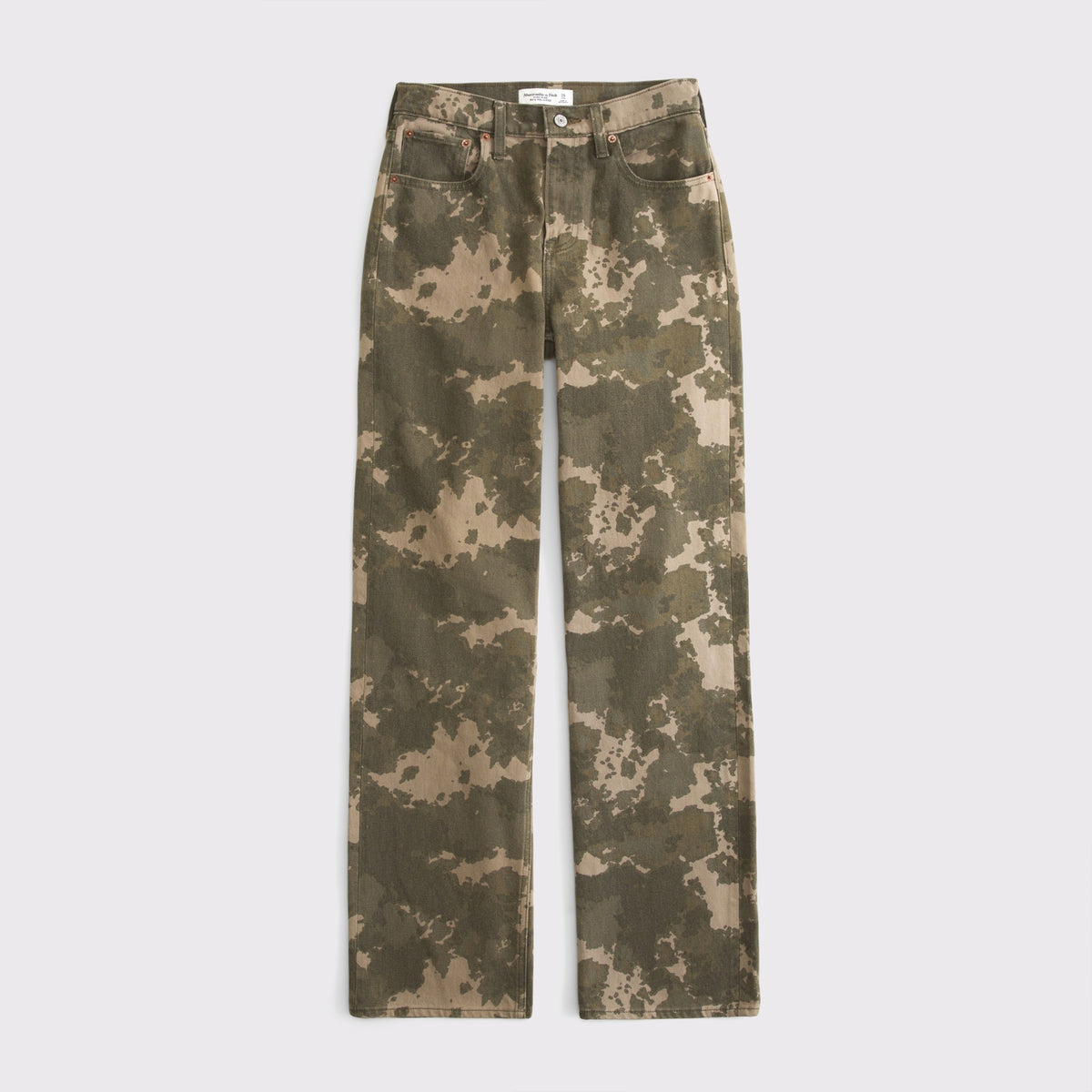 Abercrombie Curve Love High Rise 90s Relaxed Bandana Print Jean