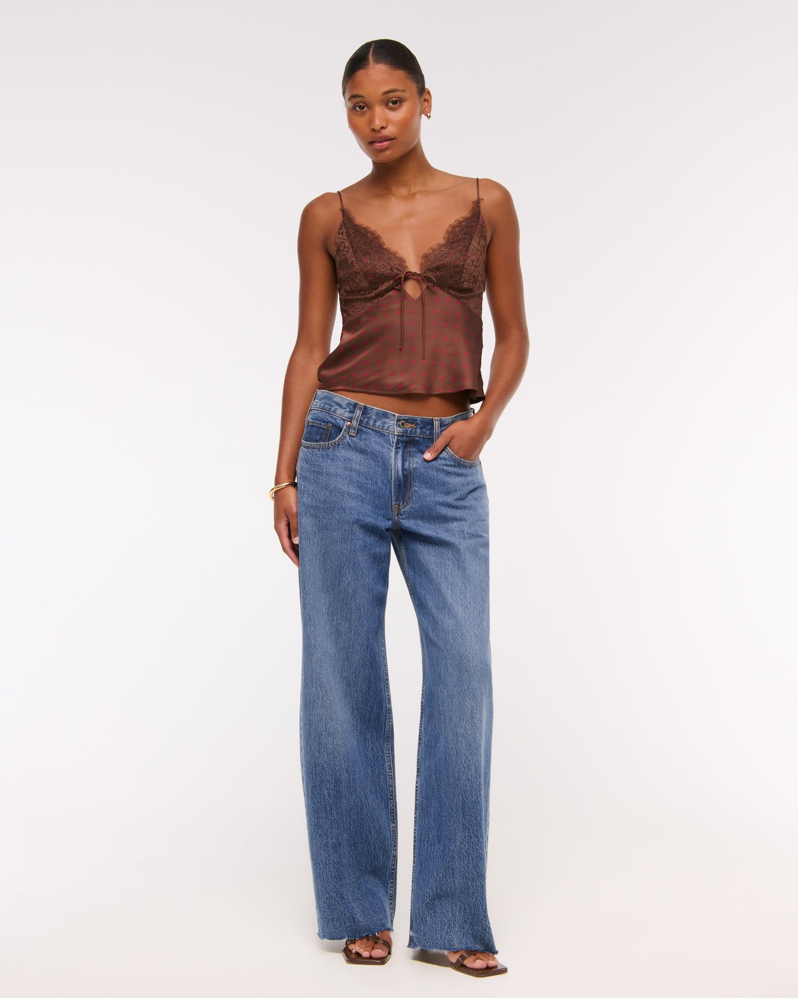 Abercrombie Curve Love Low Rise Ultra Loose Cuffed Hem Jean