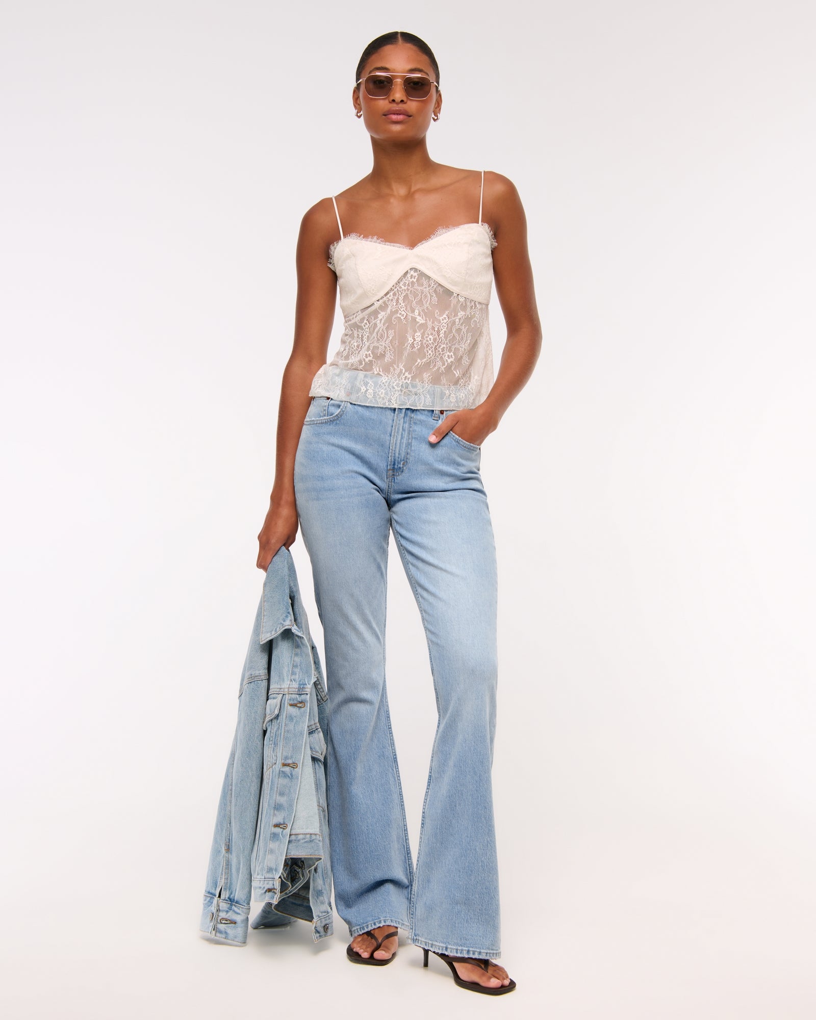 Abercrombie Curve Love Mid Rise Bootcut Jean