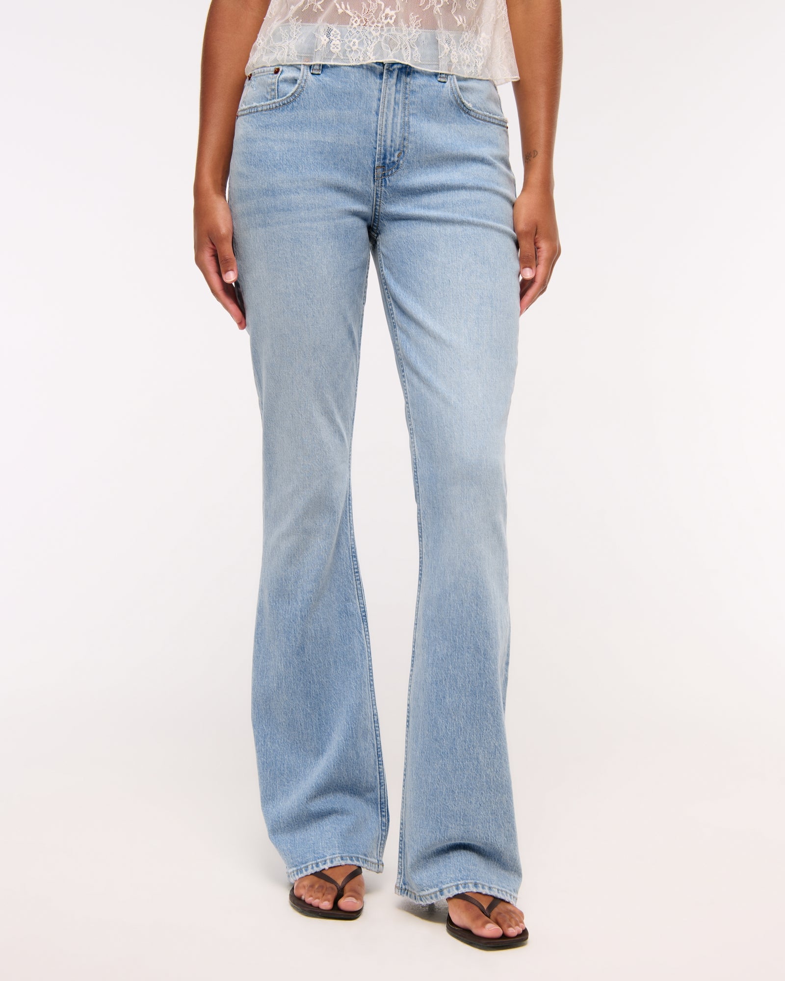 Abercrombie Curve Love Mid Rise Bootcut Jean