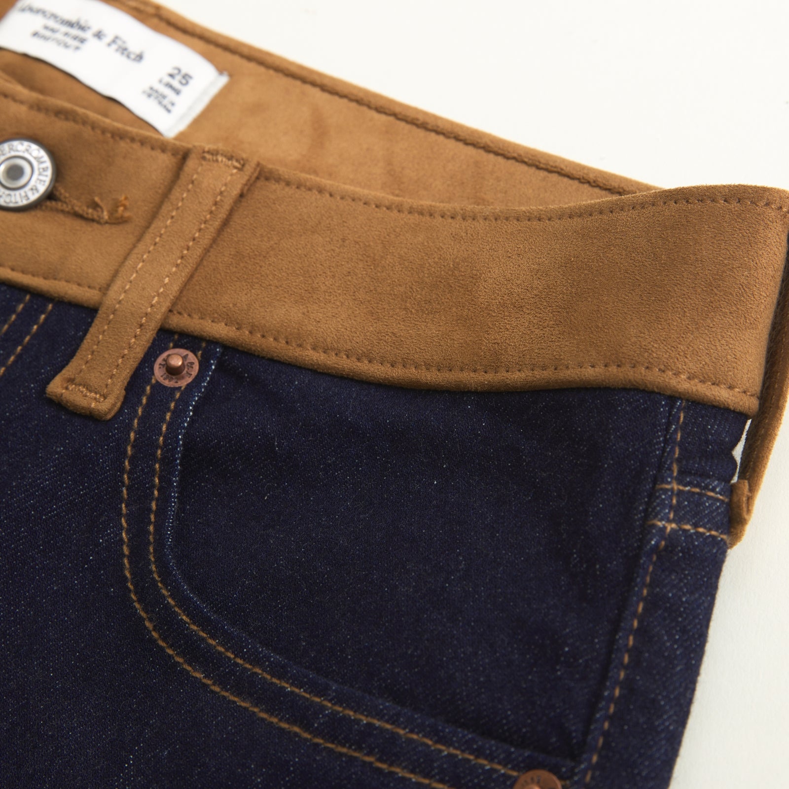 Abercrombie Mid Rise Bootcut Frayed Hem Jean