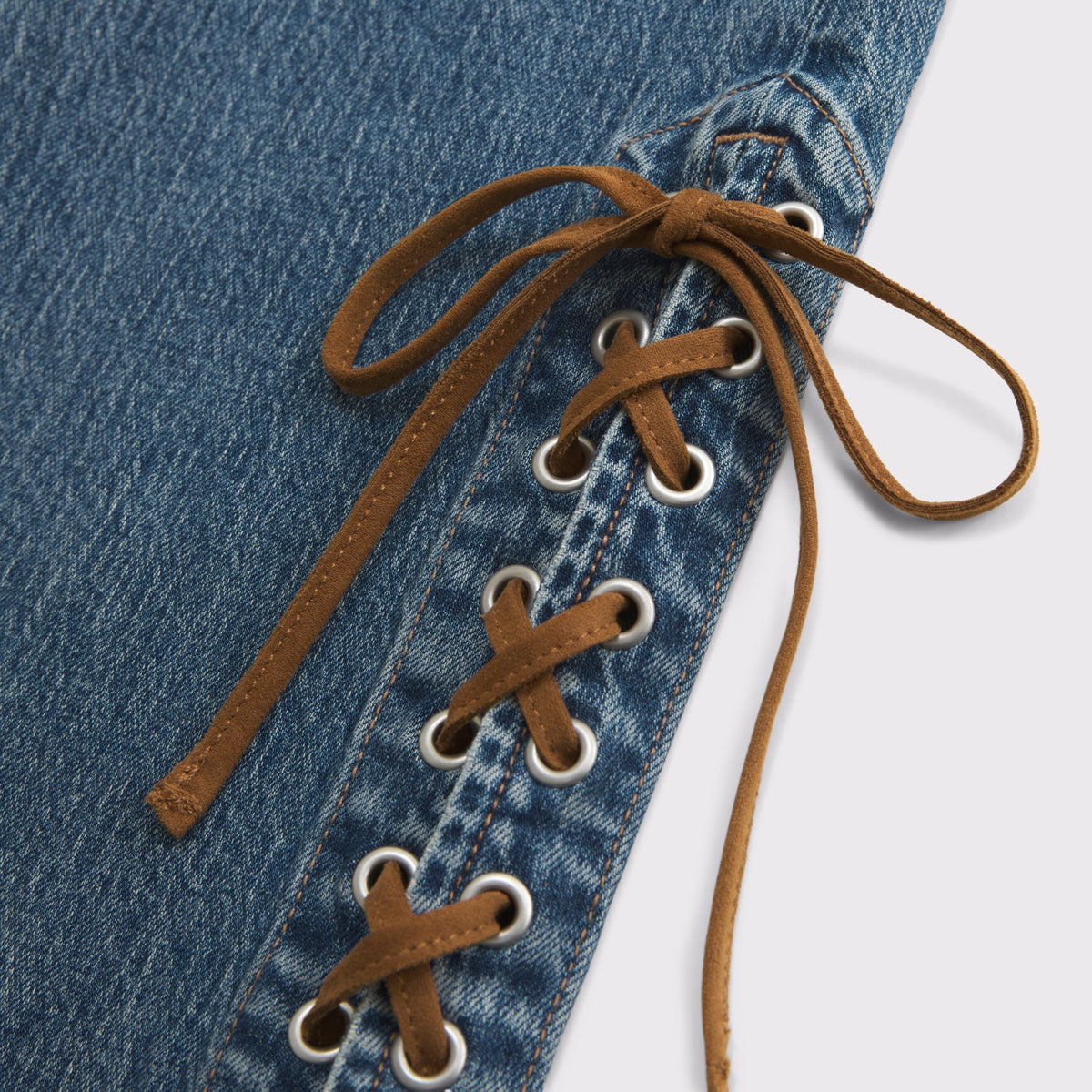 Abercrombie Curve Love Mid Rise Bootcut Frayed Hem Jean