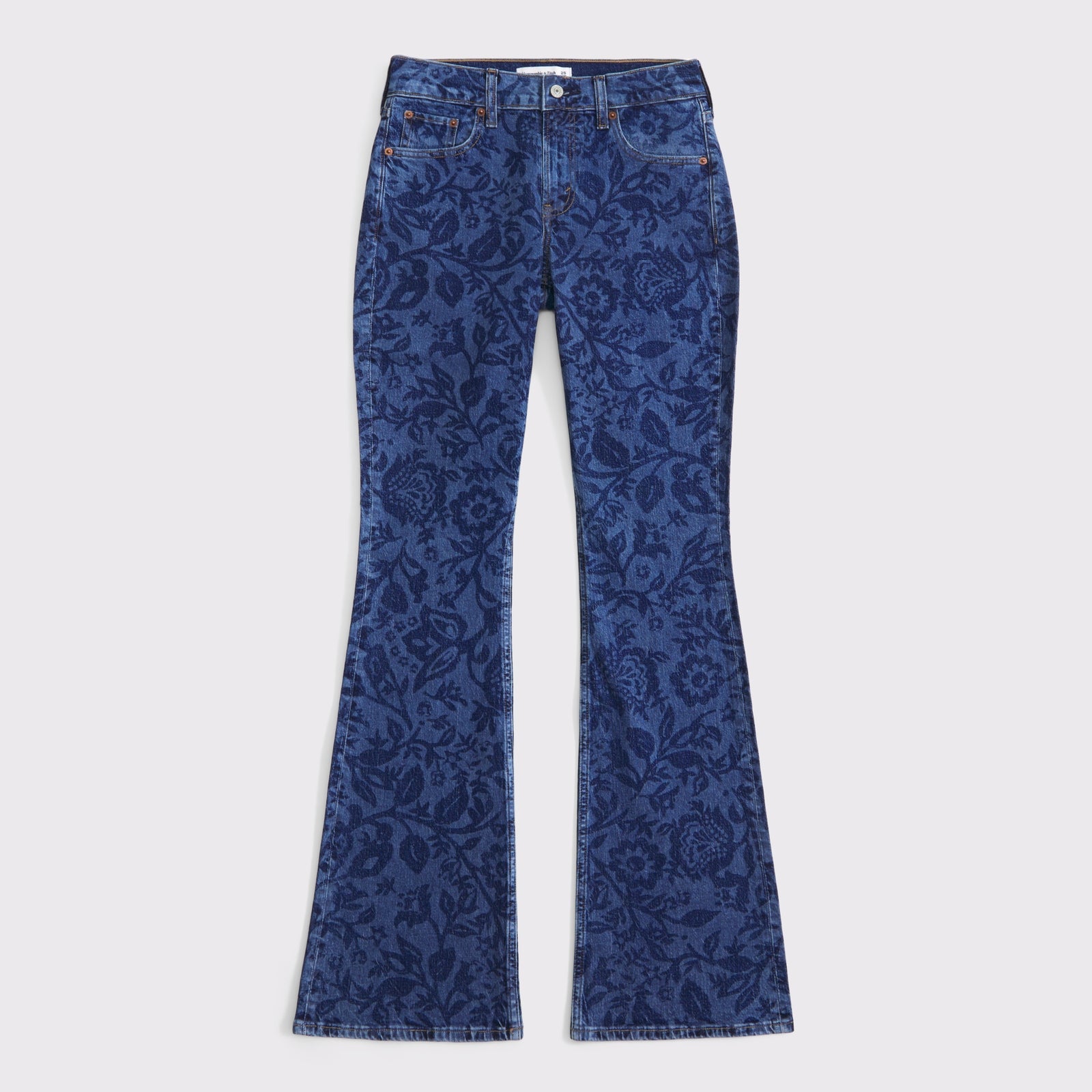 Abercrombie Mid Rise Bootcut Frayed Hem Jean