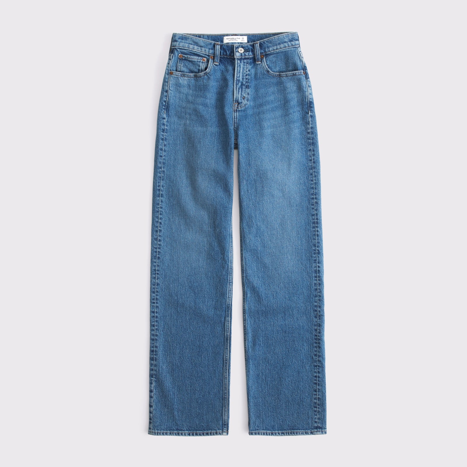 Abercrombie Curve Love High Rise 90s Relaxed Floral Embroidered Jean