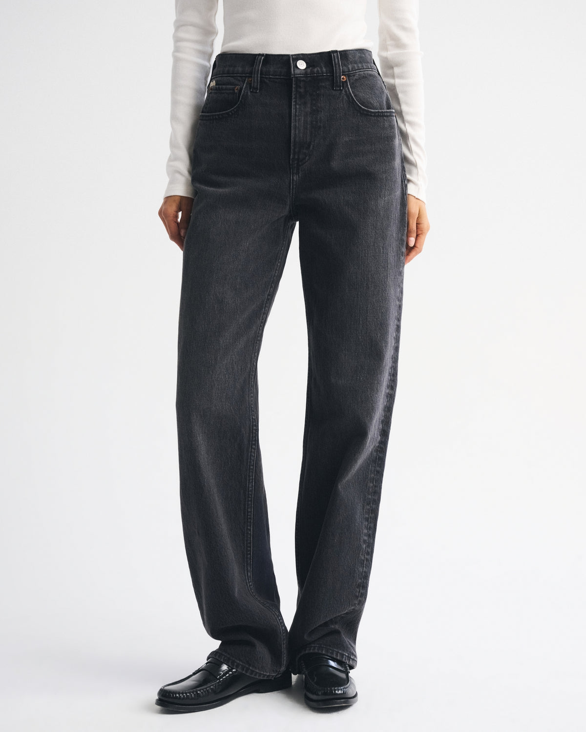 Abercrombie High Rise 90s Relaxed Studded Jean