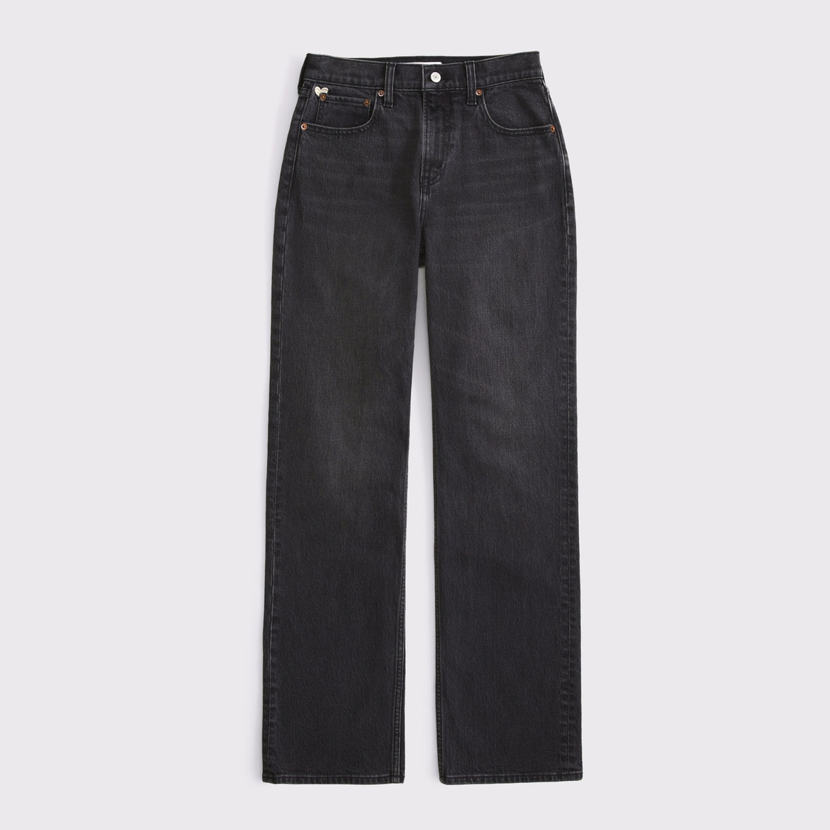 Abercrombie Curve Love High Rise 90s Relaxed Floral Embroidered Jean