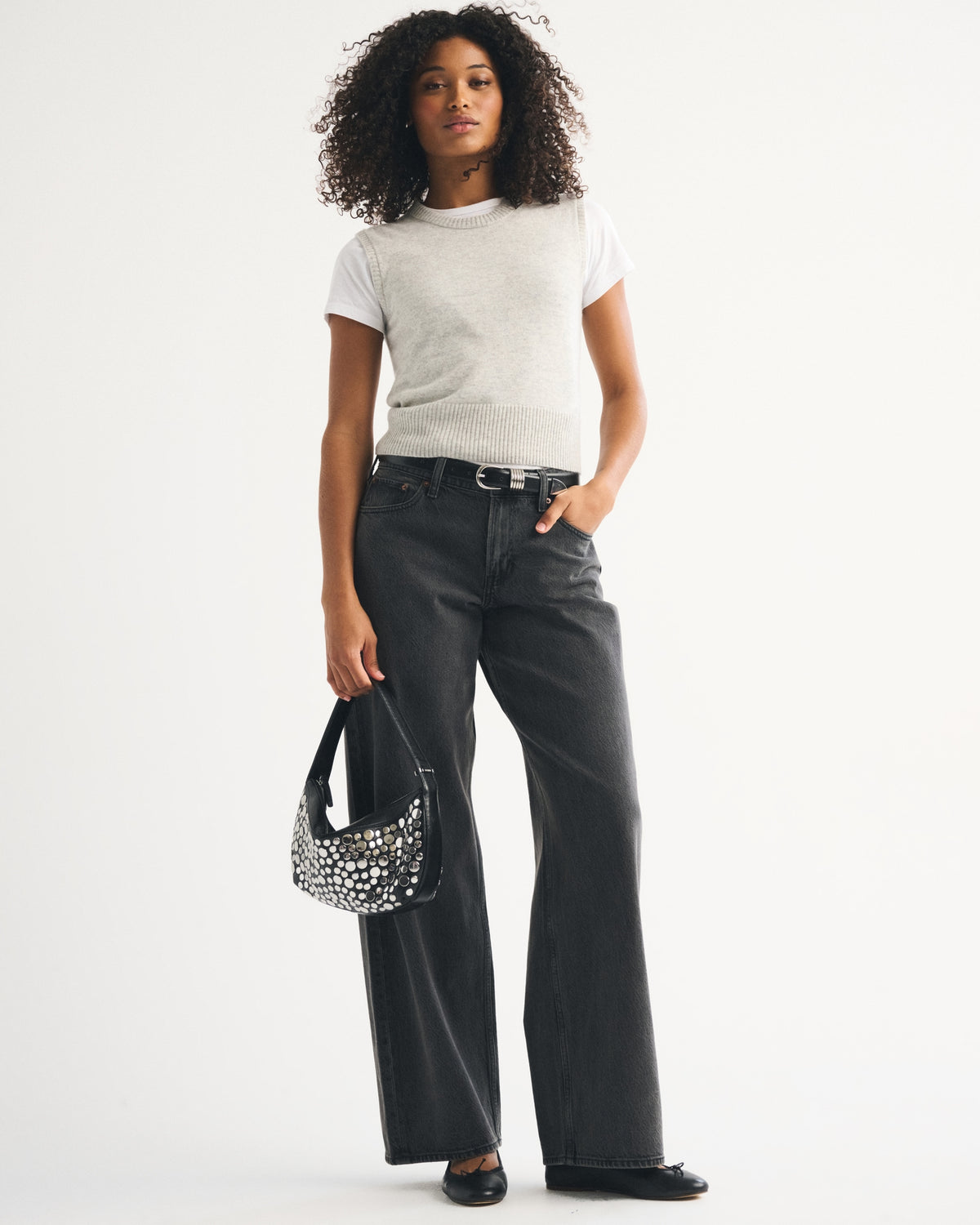 Abercrombie Curve Love Low Rise Ultra Loose Cuffed Hem Jean