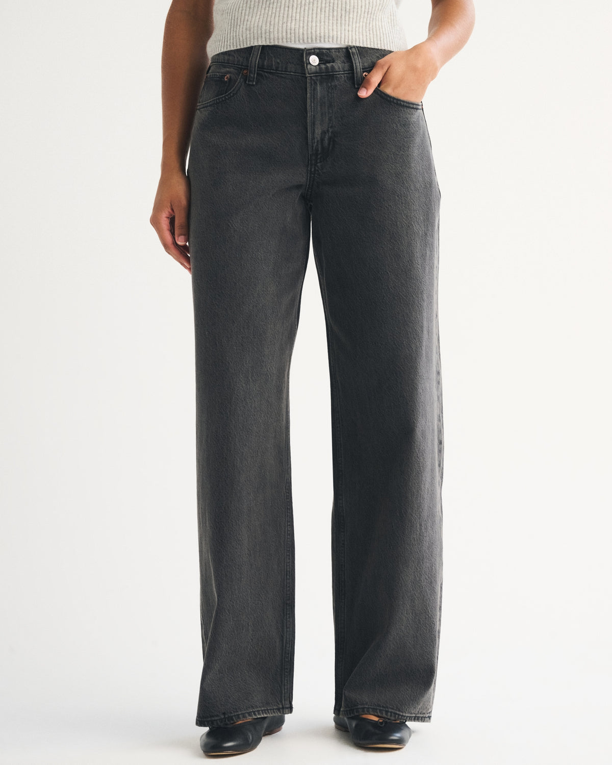 Abercrombie Curve Love Low Rise Ultra Loose Cuffed Hem Jean