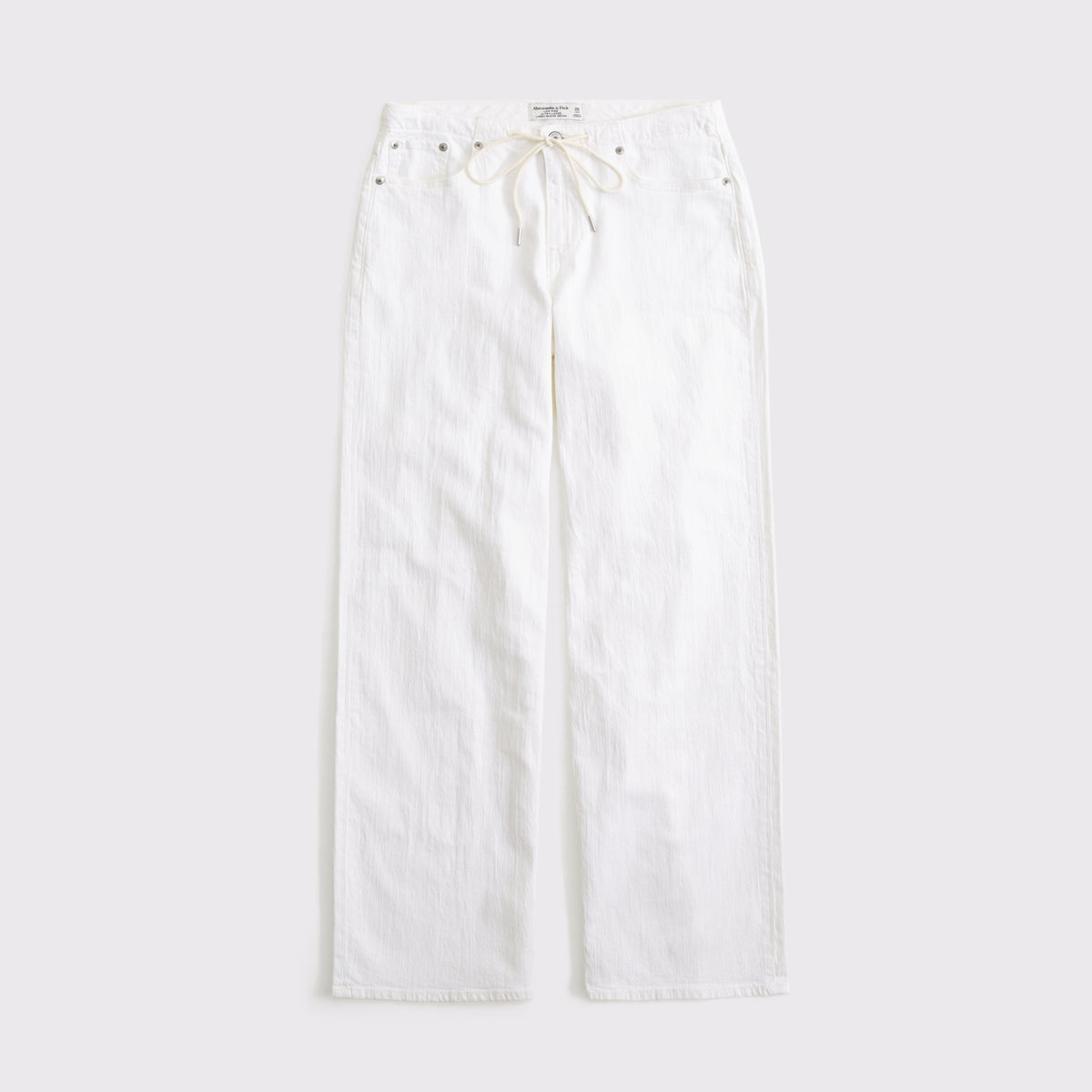 Abercrombie Curve Love Linen-Blend Low Rise Ultra Loose Drawstring Jean