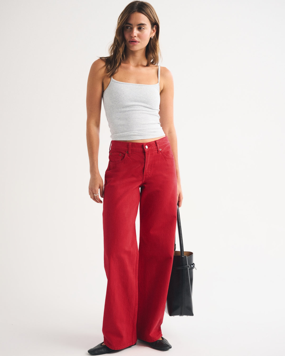 Abercrombie Low Rise Ultra Loose Cuffed Hem Jean