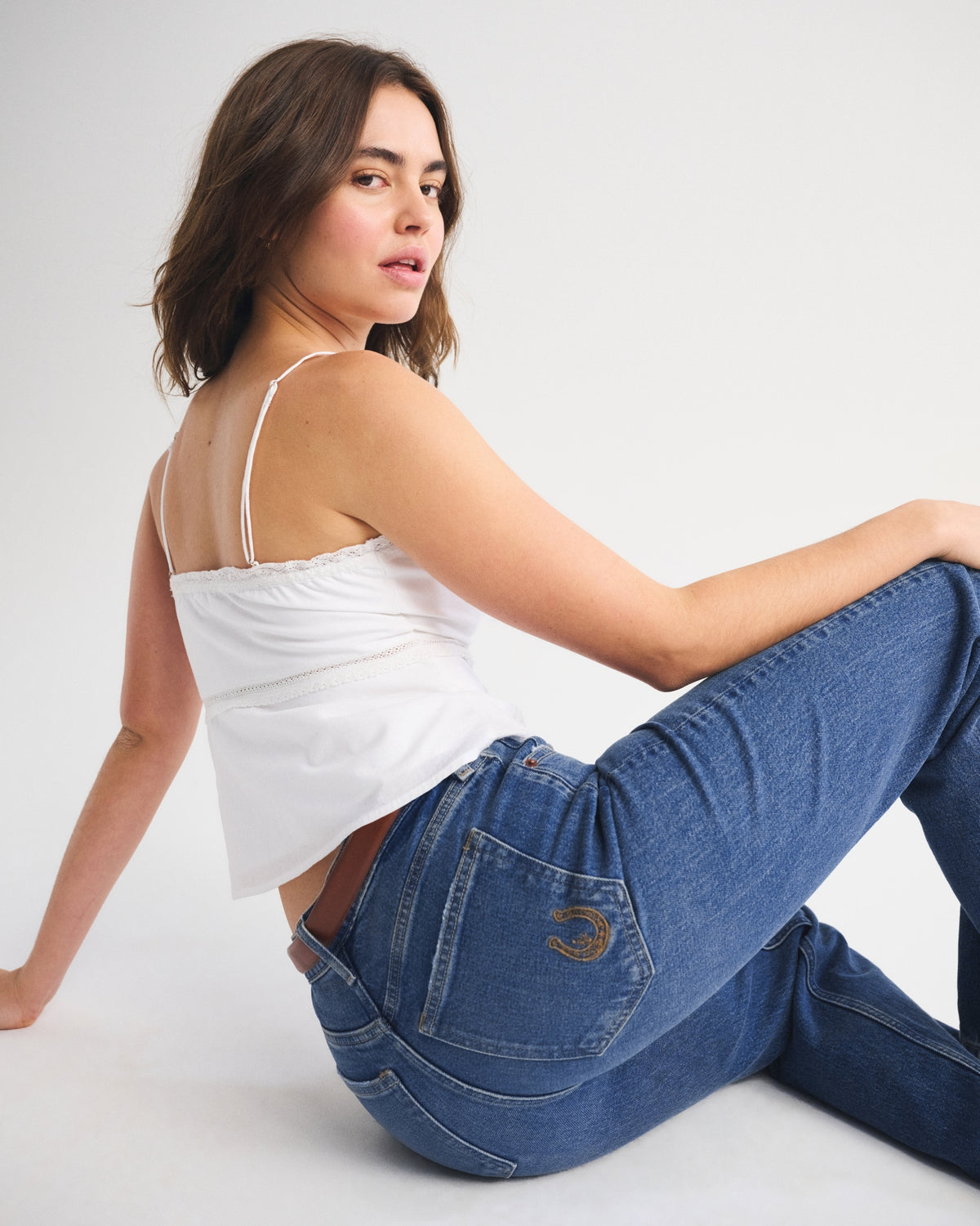 Abercrombie High Rise 90s Relaxed Studded Jean