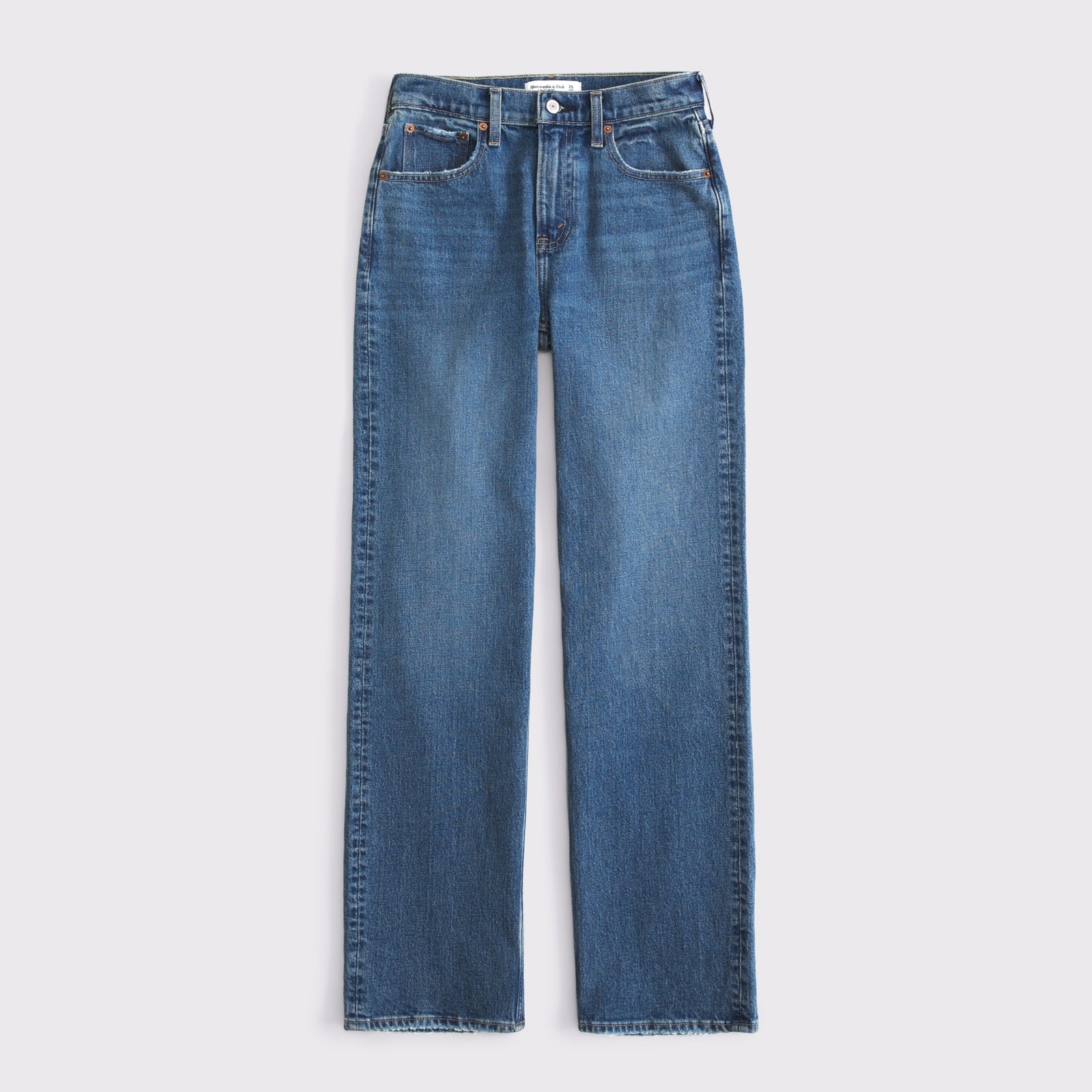 Abercrombie Curve Love High Rise 90s Relaxed Floral Embroidered Jean