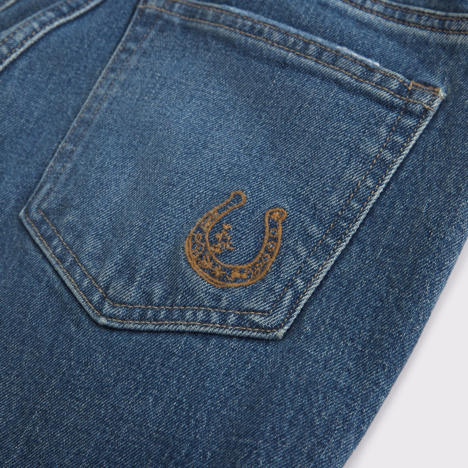 Abercrombie Curve Love High Rise 90s Relaxed Floral Embroidered Jean
