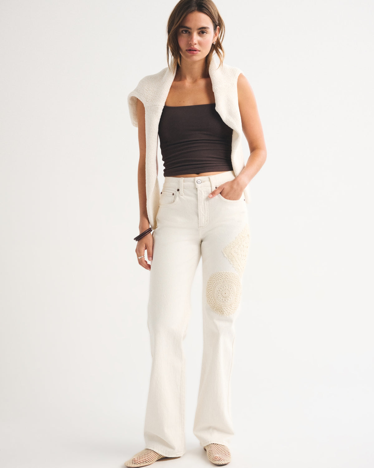 Abercrombie High Rise 90s Relaxed Studded Jean