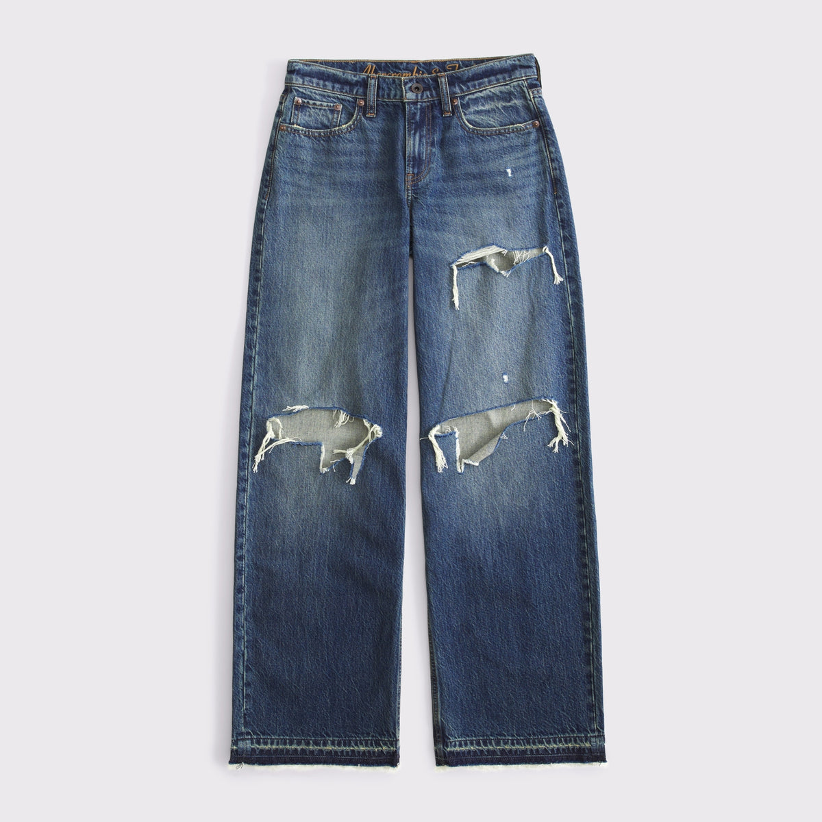 Abercrombie Curve Love Low Rise Ultra Loose Cuffed Hem Jean