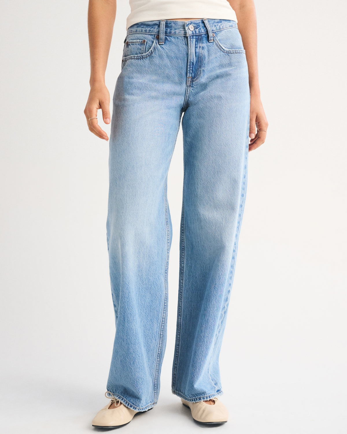 Abercrombie Low Rise Ultra Loose Cuffed Hem Jean