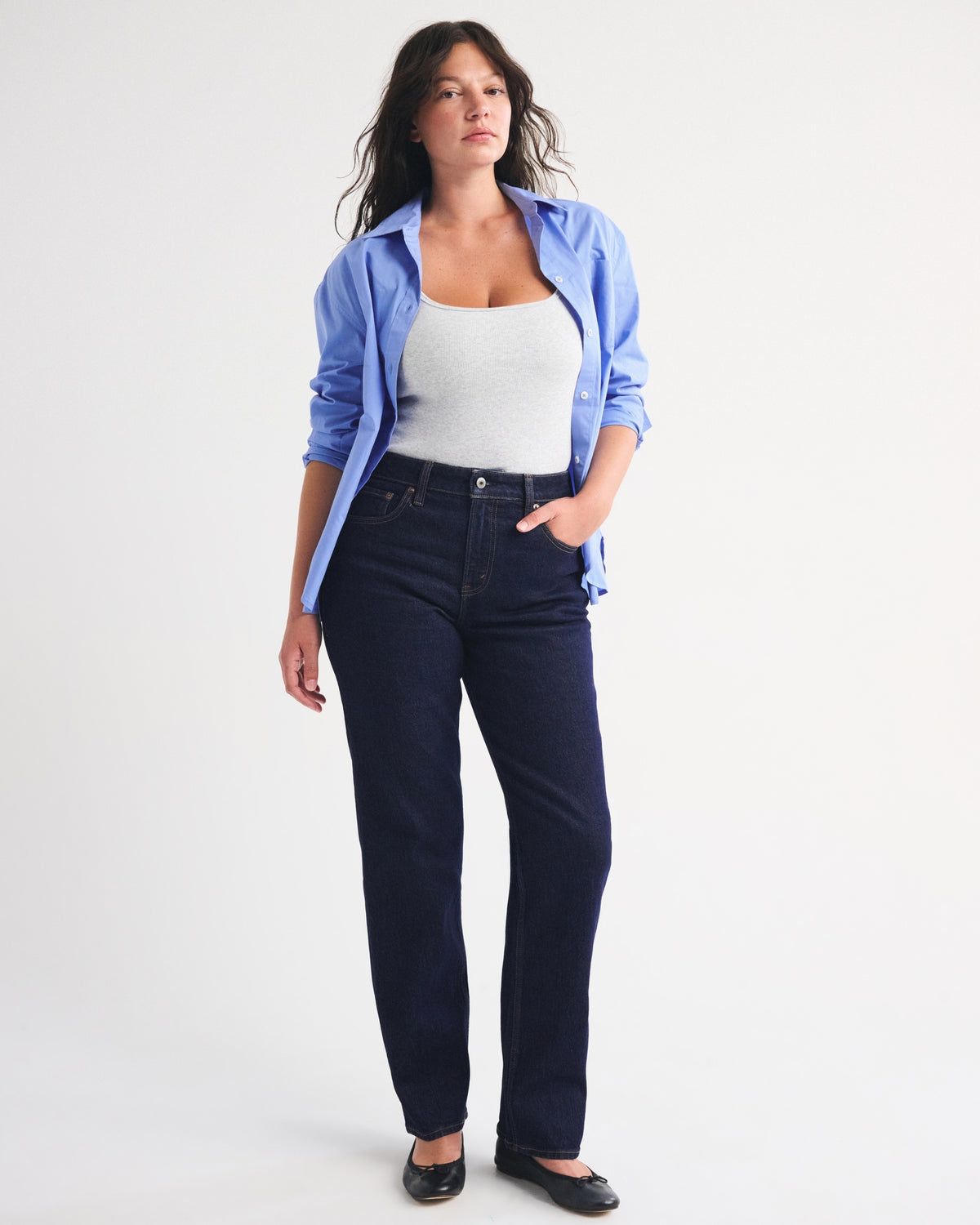Abercrombie Curve Love High Rise 90s Straight Jean