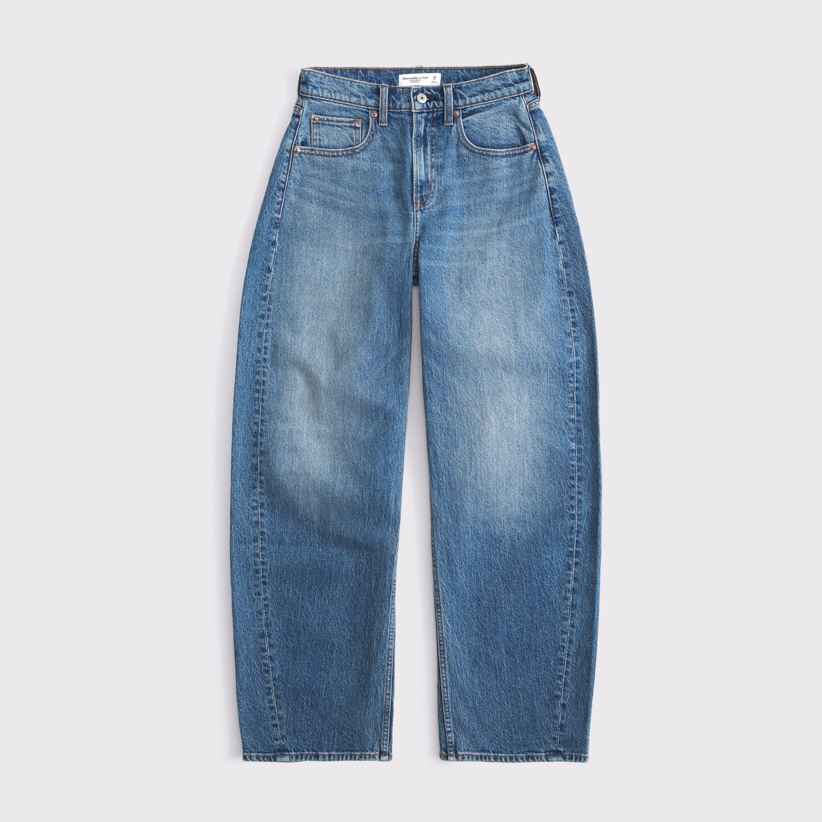 Abercrombie High Rise Barrel Jean