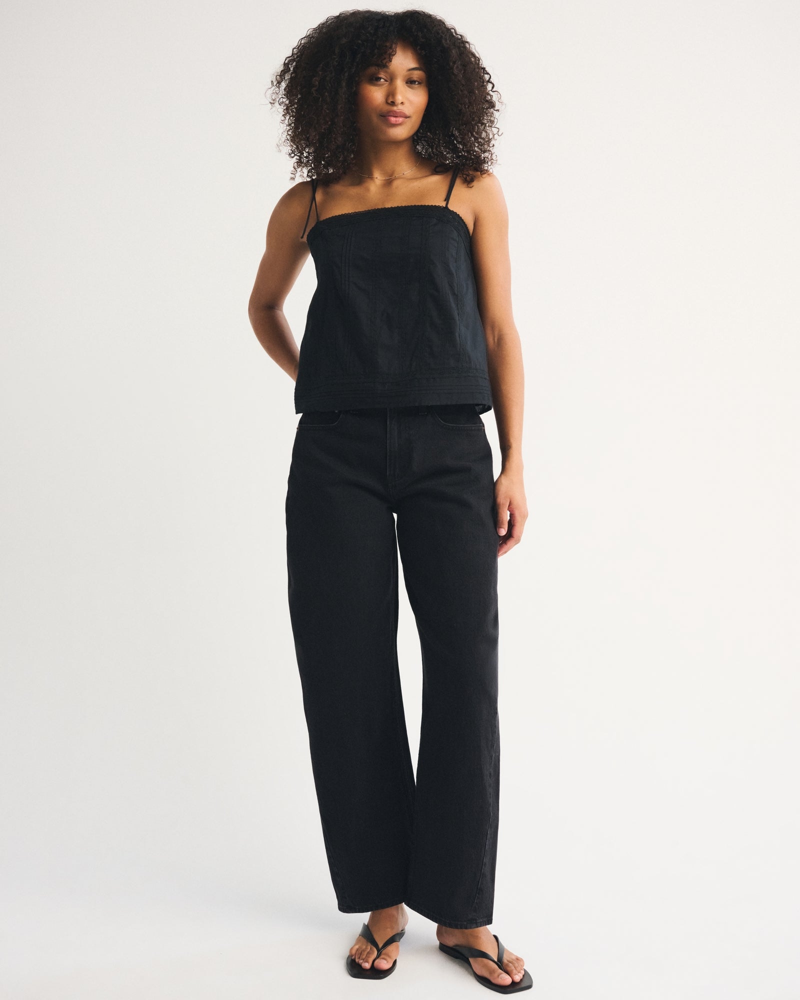 Abercrombie Curve Love High Rise Barrel Jean