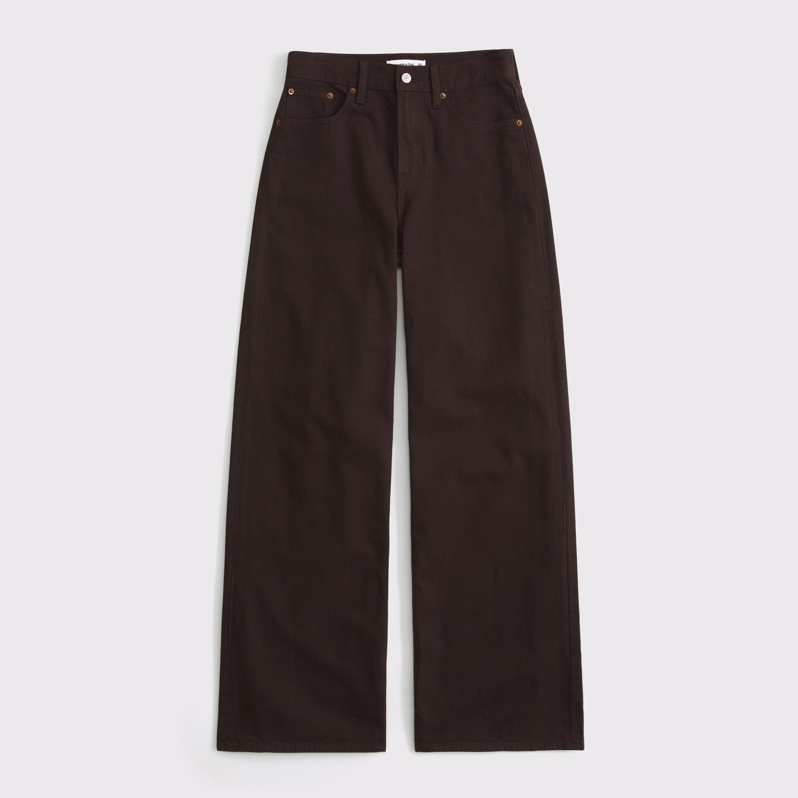 Abercrombie High Rise Wide Leg Fish Embroidered Jean