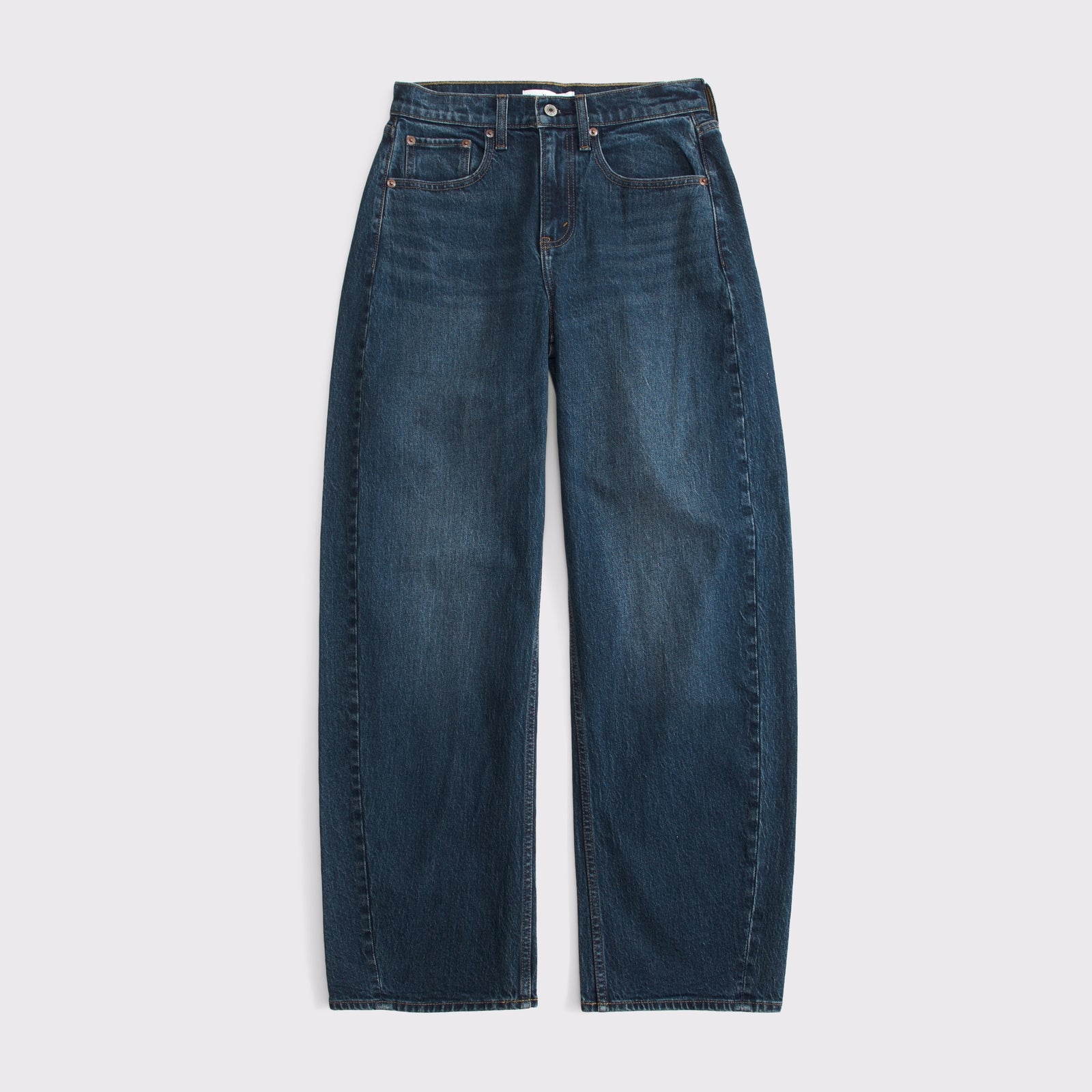 Abercrombie High Rise Barrel Jean