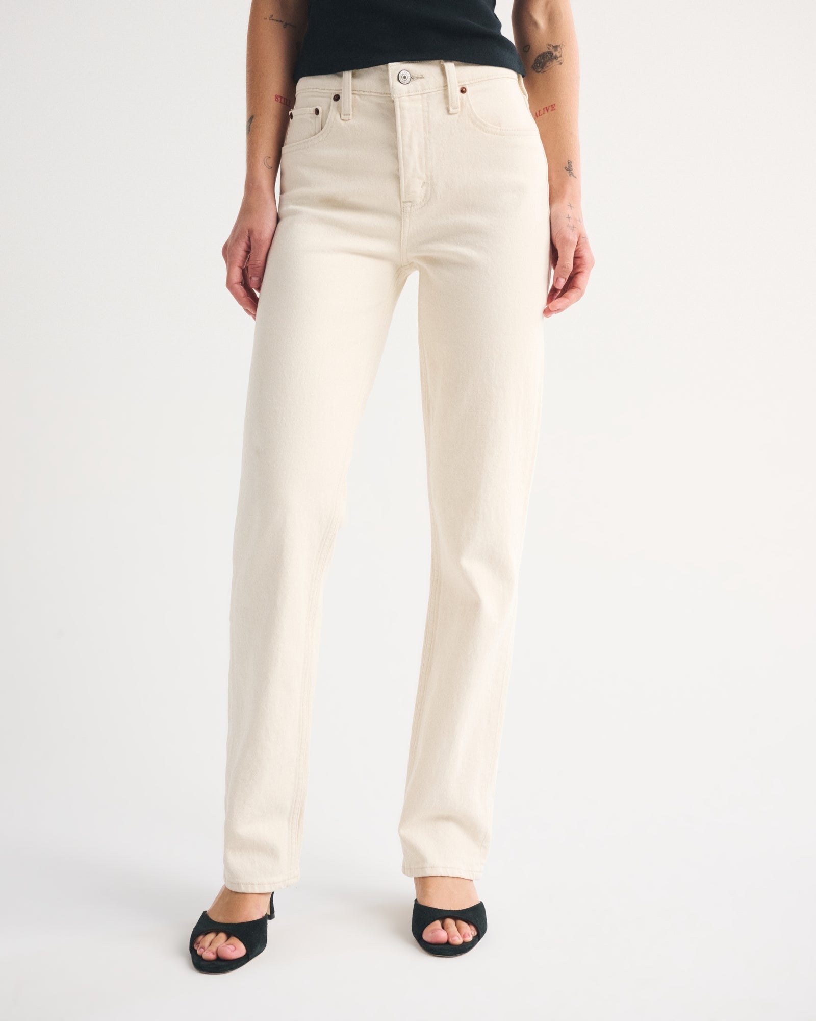 Abercrombie High Rise 90s Straight Jean