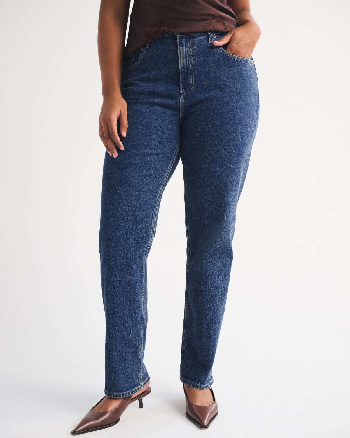 Abercrombie Curve Love High Rise 90s Straight Jean