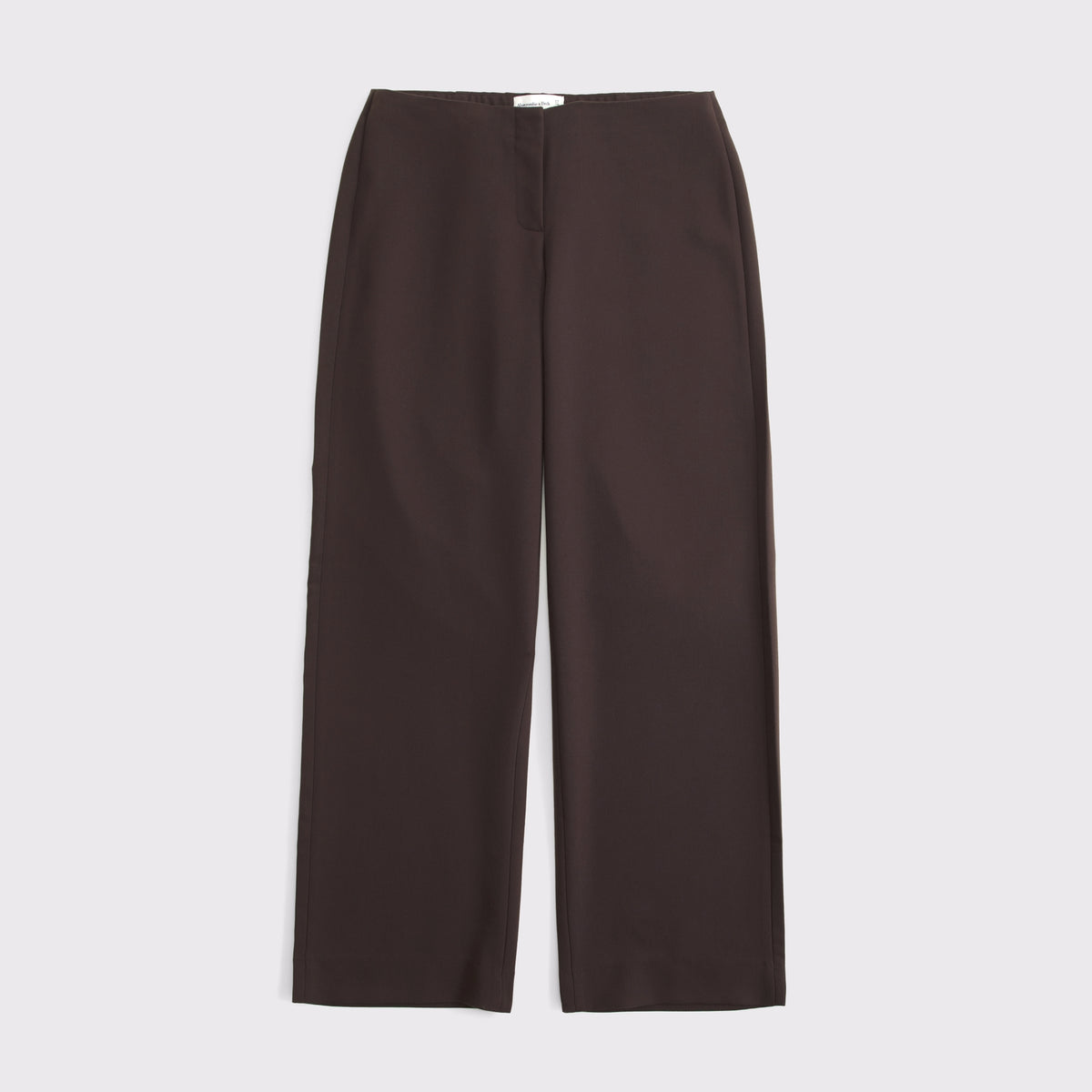 Abercrombie Curve Love Clean Waist Low Rise Tailored Wide Leg Pant
