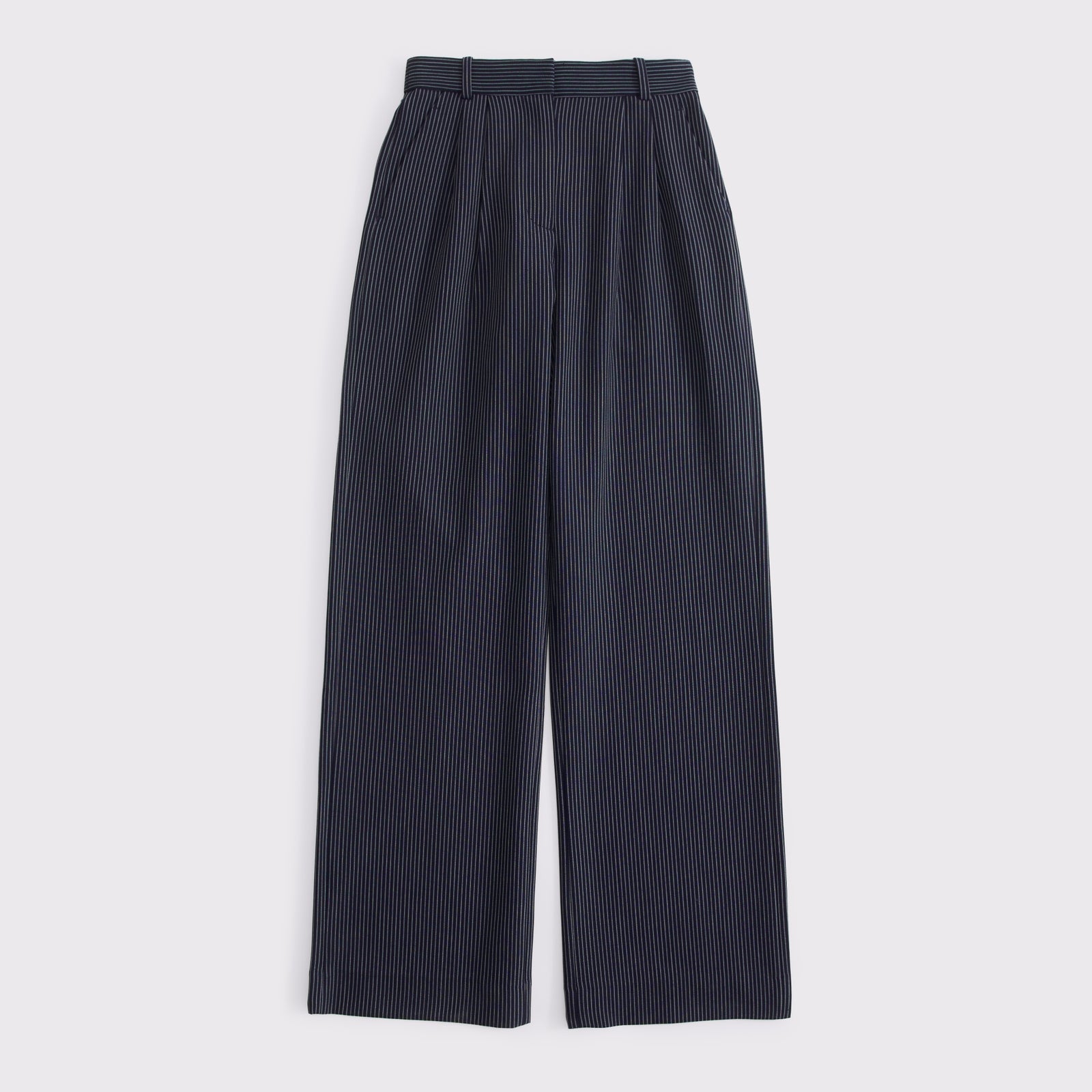 Abercrombie Curve Love A&F Sloane Tailored Hardware Wide Leg Pant
