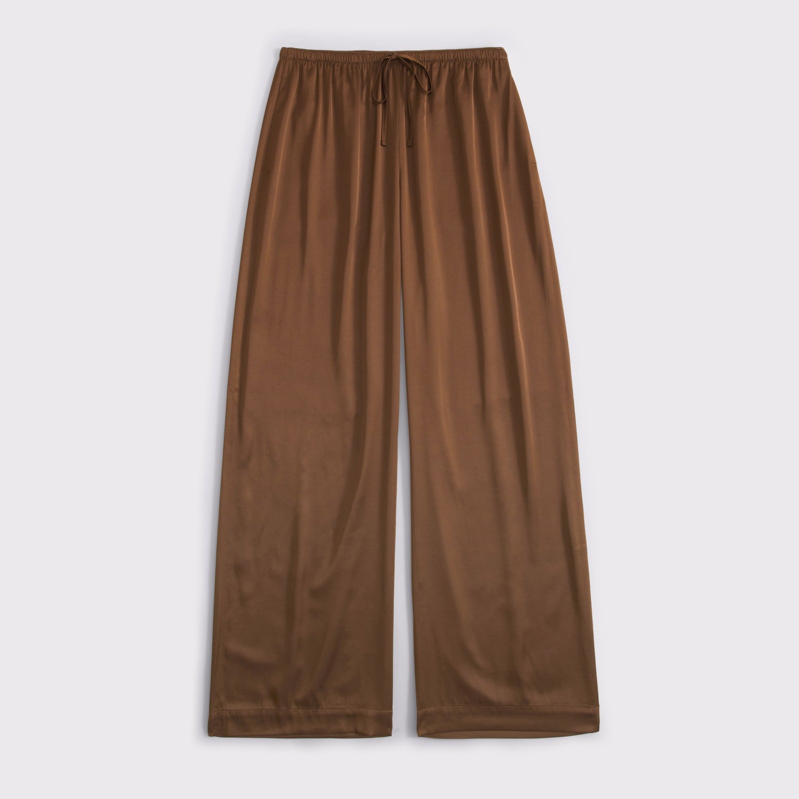 Abercrombie A&F Gemma Satin Wide Leg Pull-On Pant