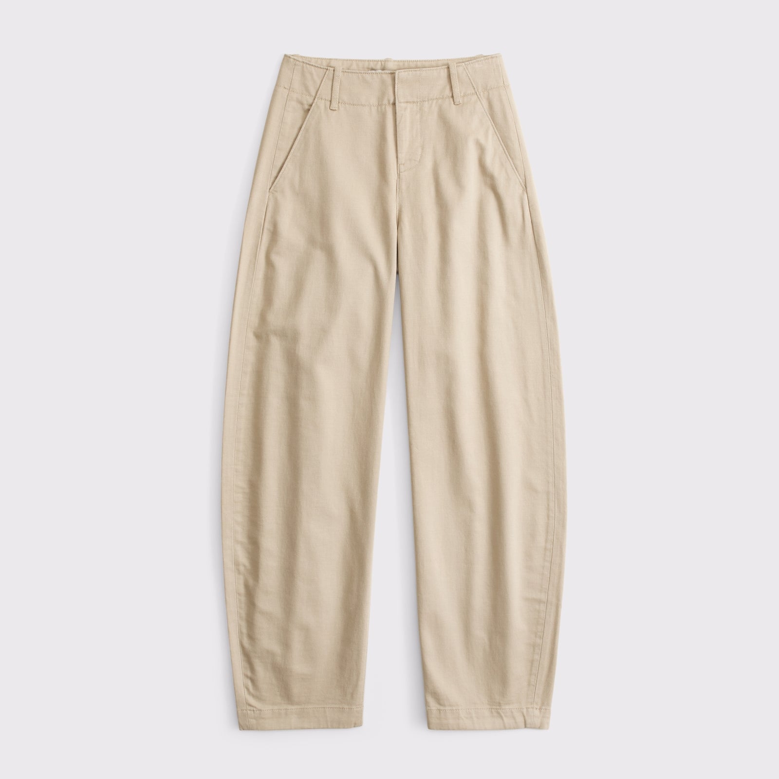 Abercrombie 100% Cotton High Rise Chino Barrel Pant