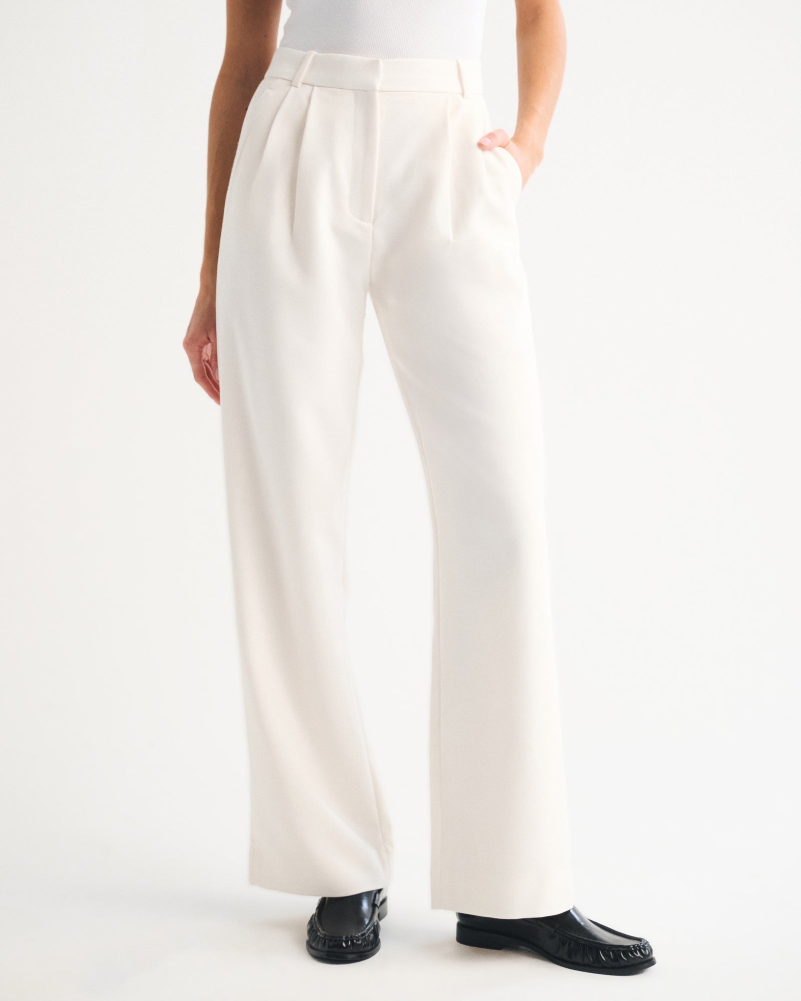 Abercrombie A&F Sloane Tailored Wide Leg Pant