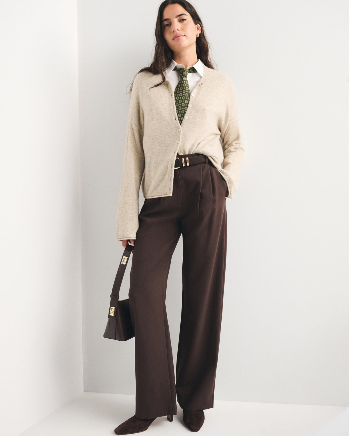 Abercrombie A&F Sloane Tailored Wide Leg Pant