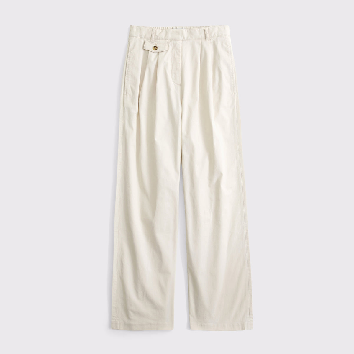 Abercrombie Curve Love A&F Sloane Chino Tailored Wide Leg Pant