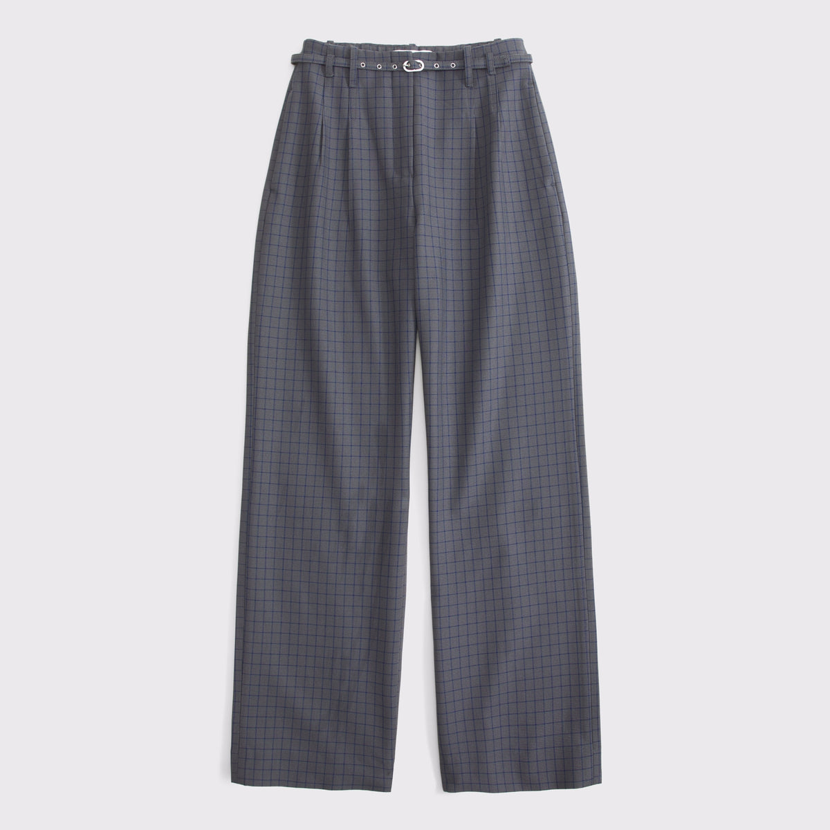 Abercrombie Curve Love A&F Sloane Tailored Hardware Wide Leg Pant