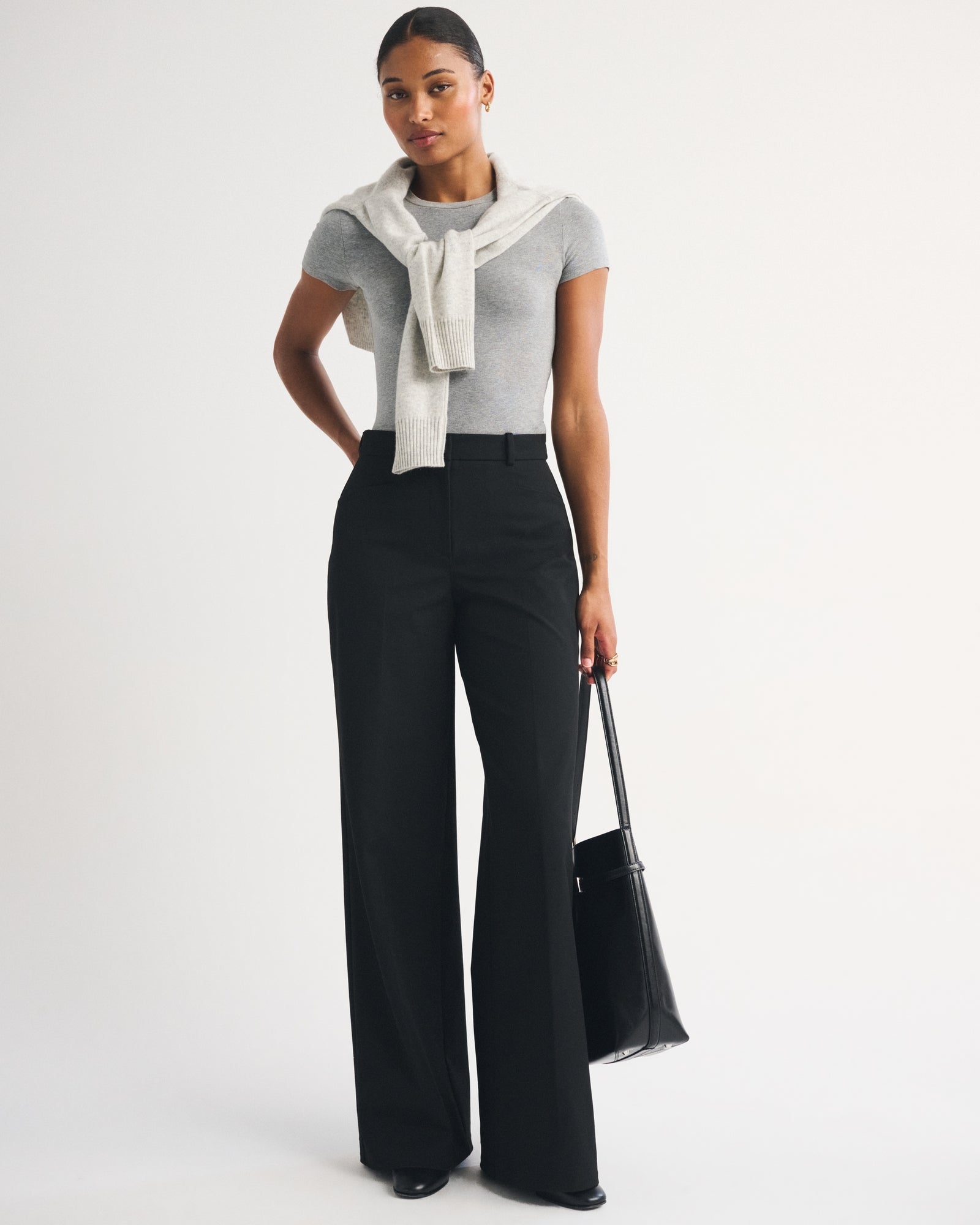 Abercrombie Curve Love A&F Forme Ultra Wide Leg Pant