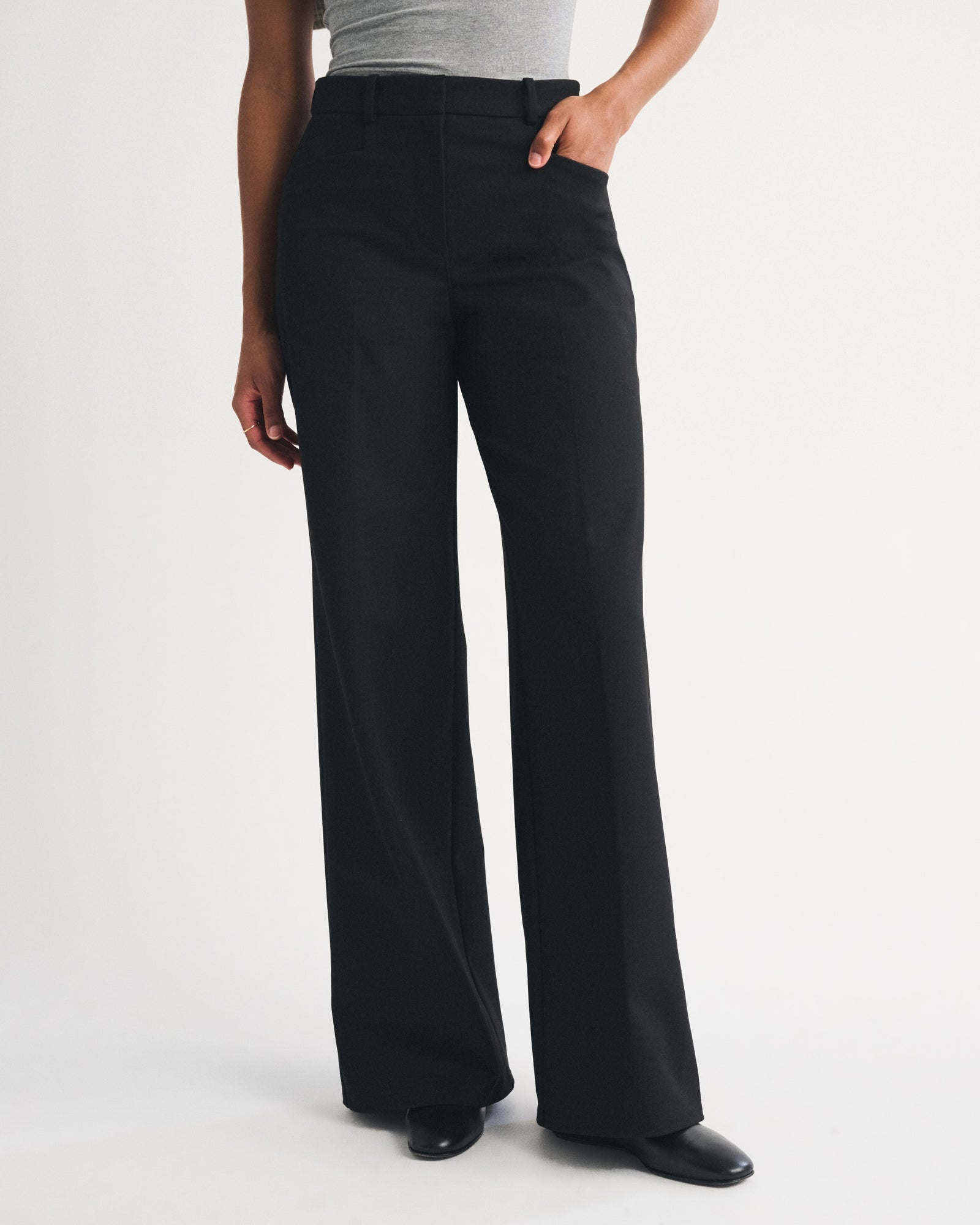 Abercrombie Curve Love A&F Forme Ultra Wide Leg Pant