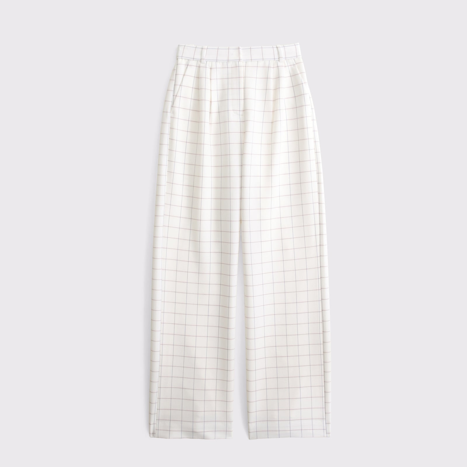 Abercrombie Curve Love A&F Sloane Tailored Hardware Wide Leg Pant