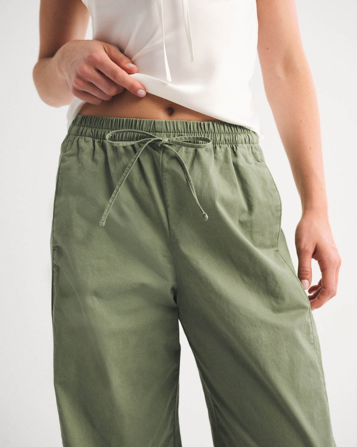 Abercrombie Twill Barrel Pull-On Pant