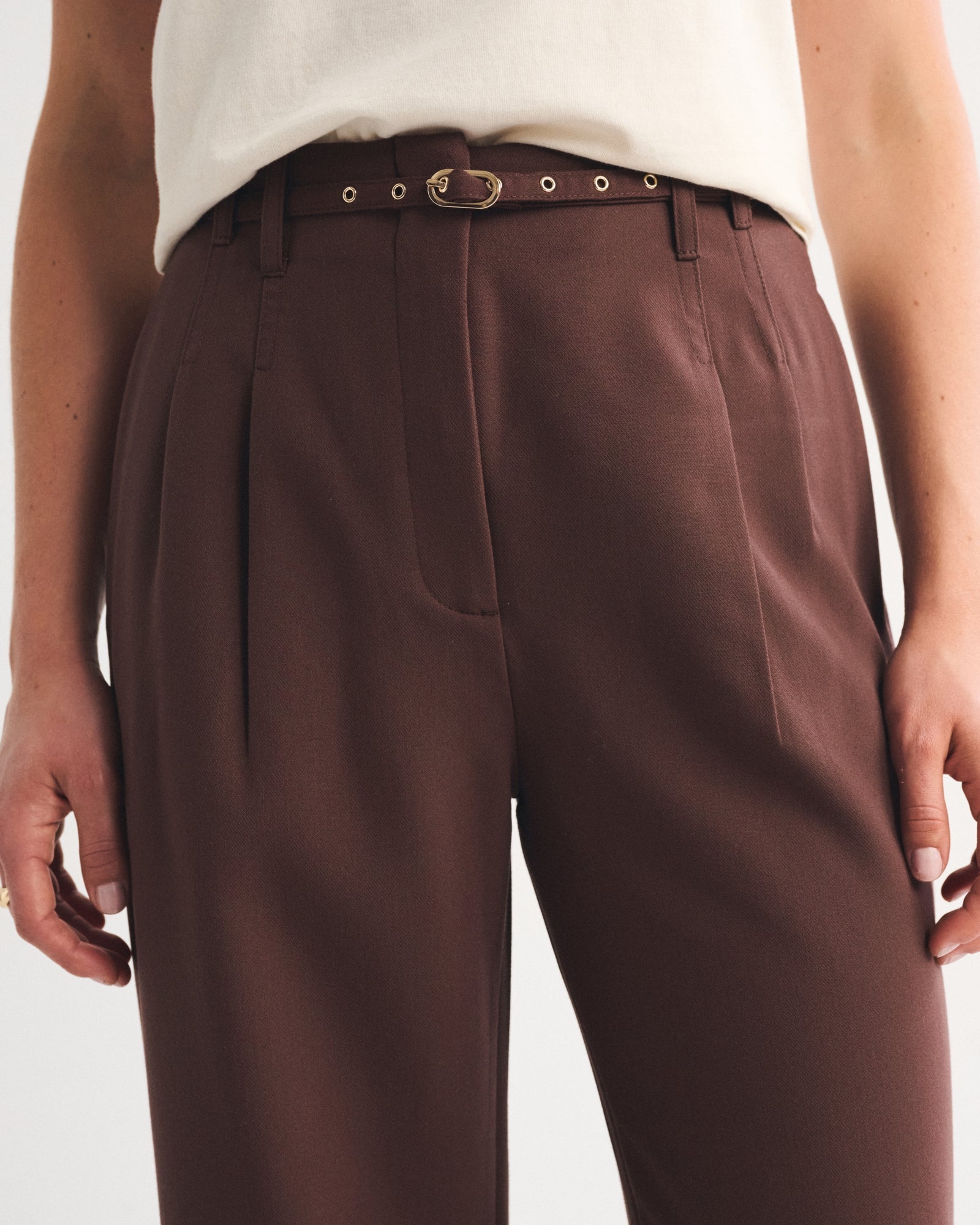 Abercrombie A&F Sloane Tailored Wide Leg Pant