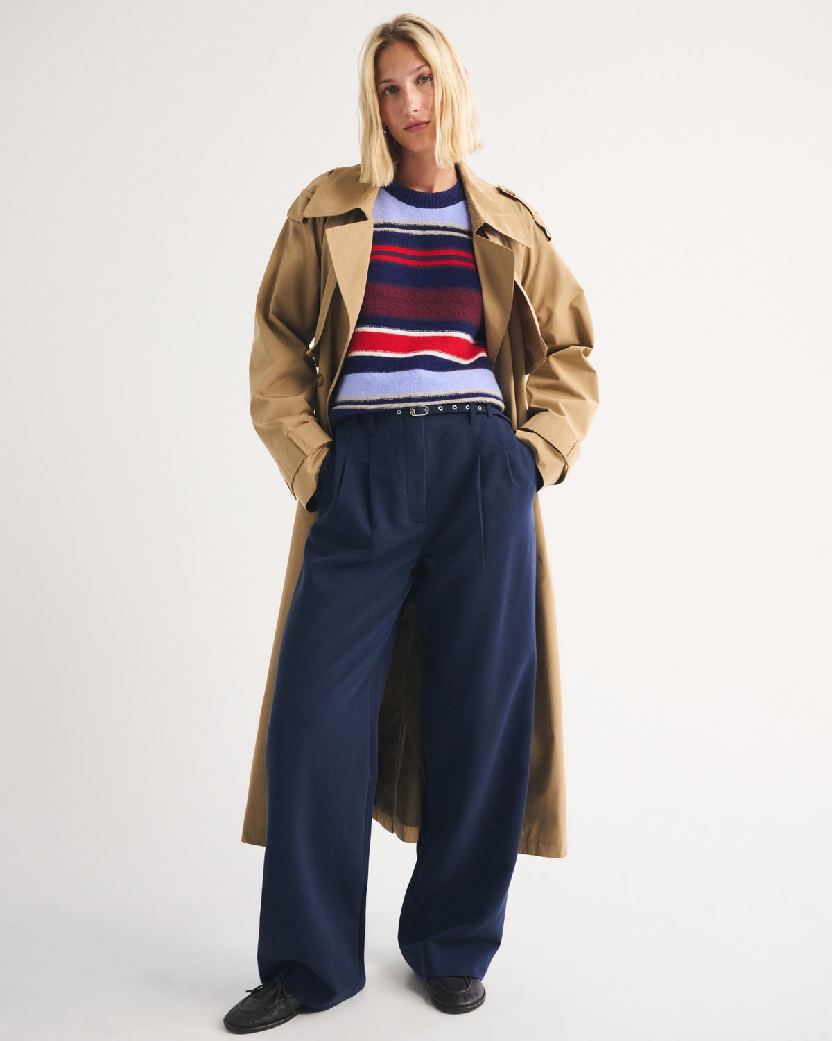 Abercrombie A&F Sloane Tailored Wide Leg Pant