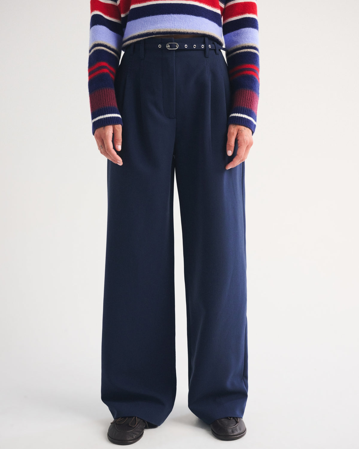 Abercrombie A&F Sloane Tailored Wide Leg Pant