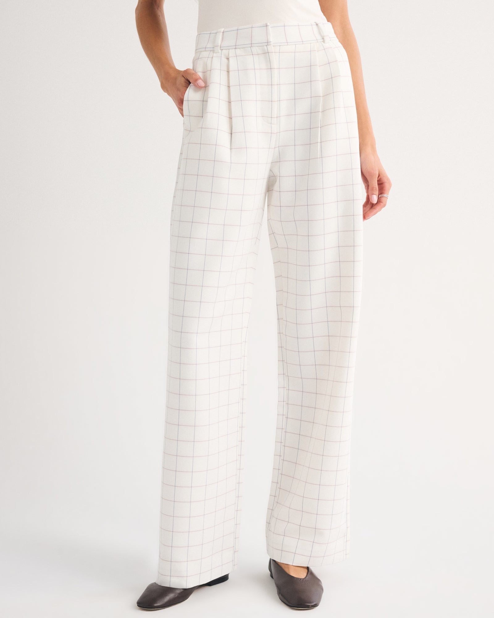 Abercrombie A&F Sloane Tailored Wide Leg Pant