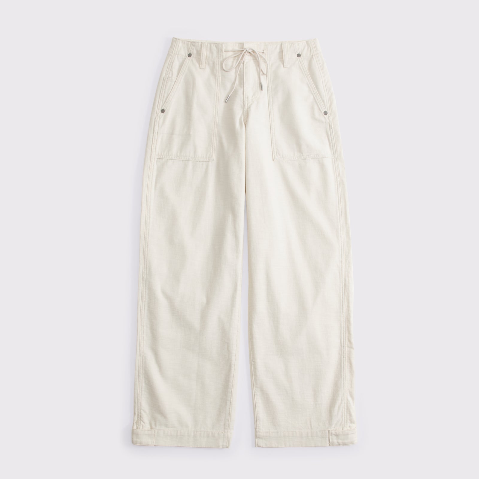 Abercrombie 100% Cotton Curve Love Low Rise Ultra Loose Weekender Pant
