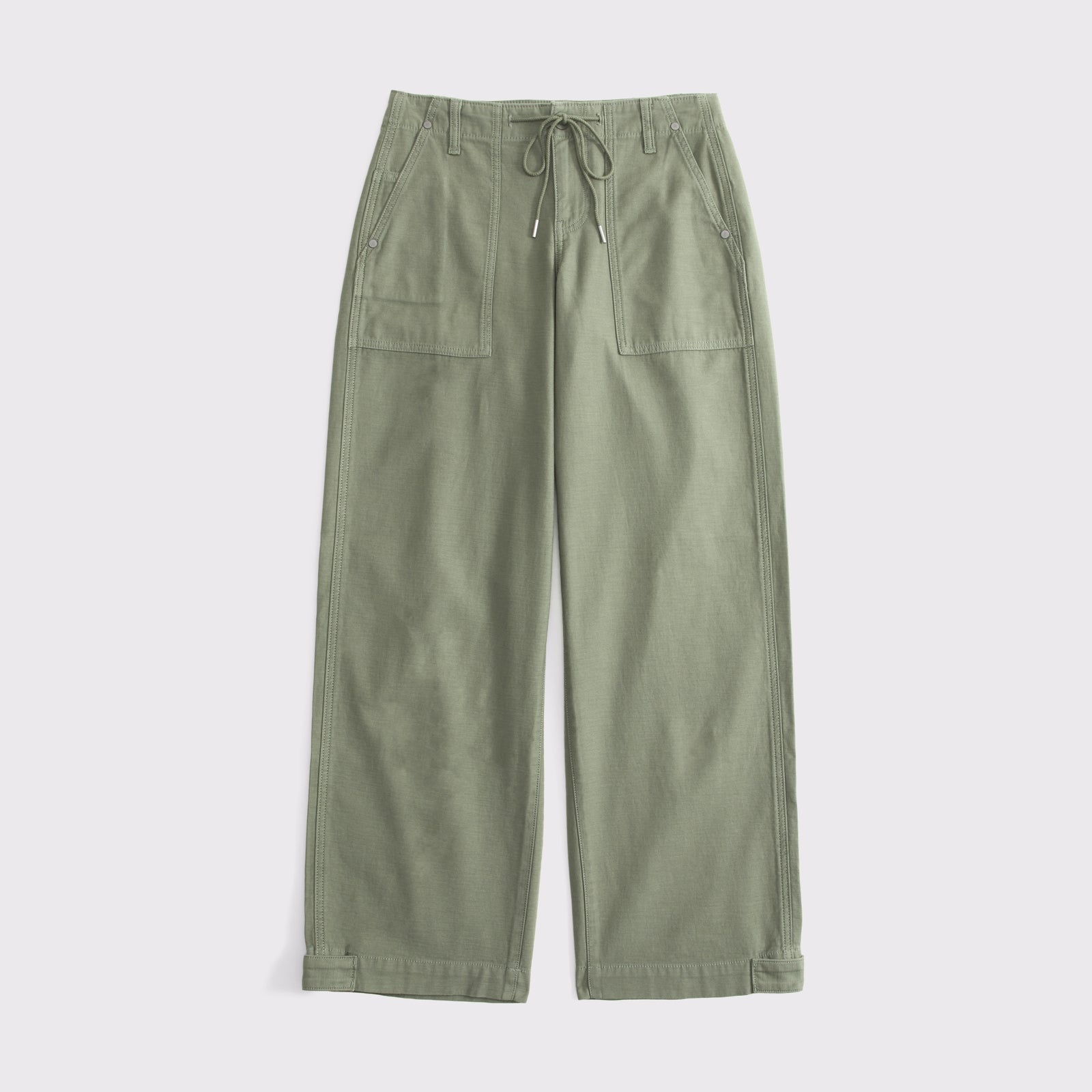 Abercrombie 100% Cotton Curve Love Low Rise Ultra Loose Weekender Pant