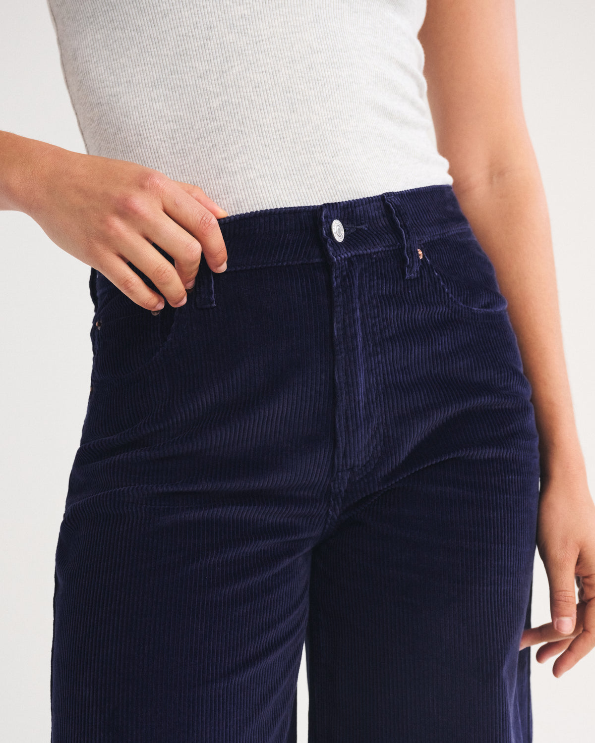 Abercrombie Corduroy High Rise Wide Leg Pant