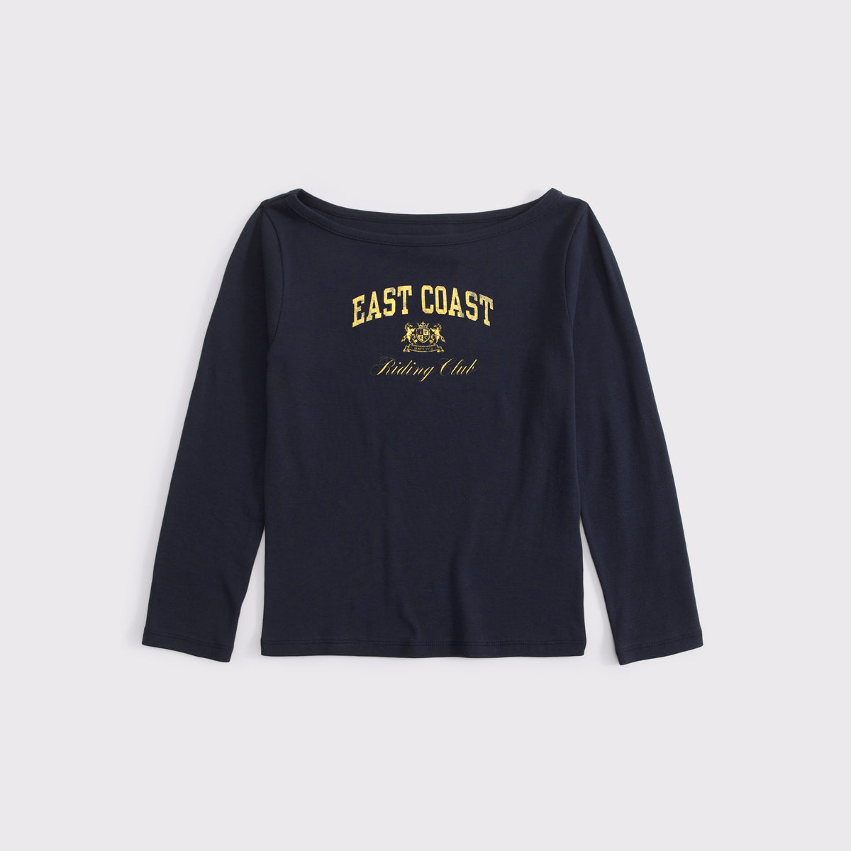 Abercrombie East Coast 3/4 Sleeve Boat Neck Top