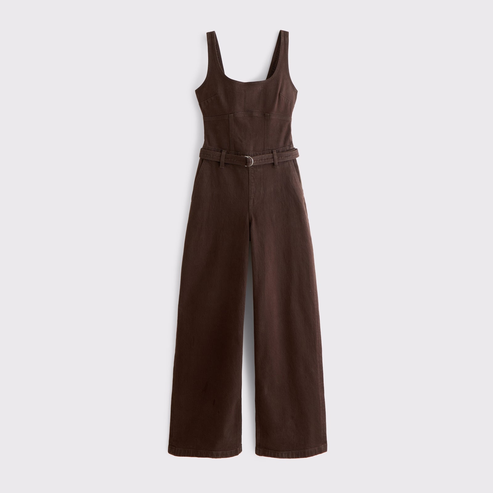 Abercrombie Belted Denim Jumpsuit