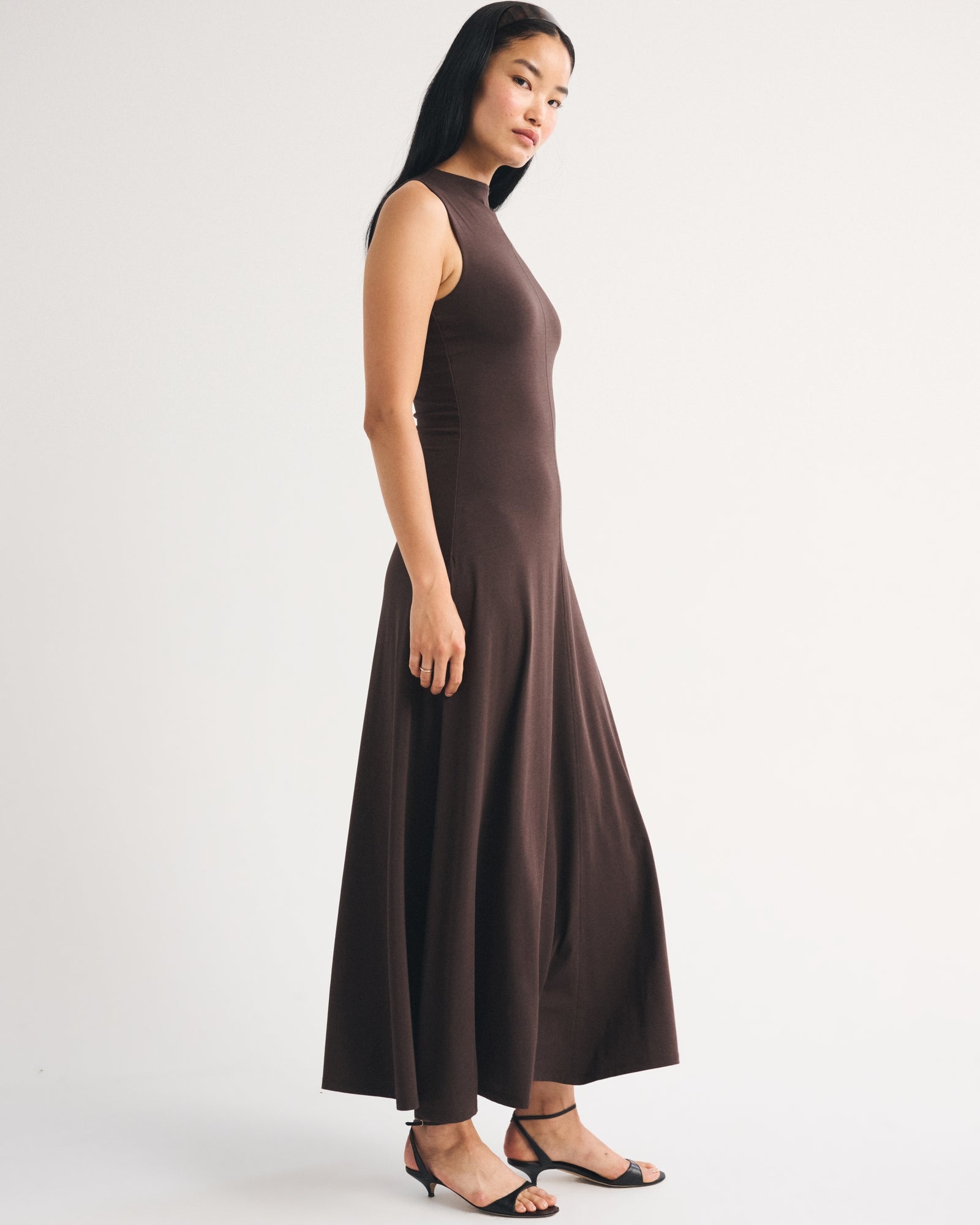 Abercrombie Mock Neck Knit Maxi Dress