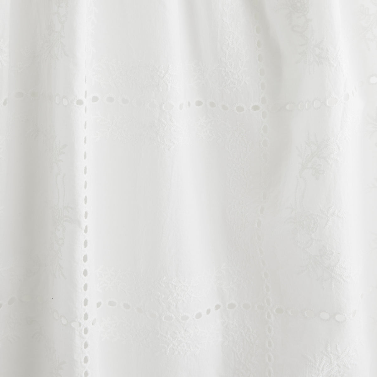 Abercrombie 100% Cotton Smocked Eyelet Drop-Waist Midi Dress